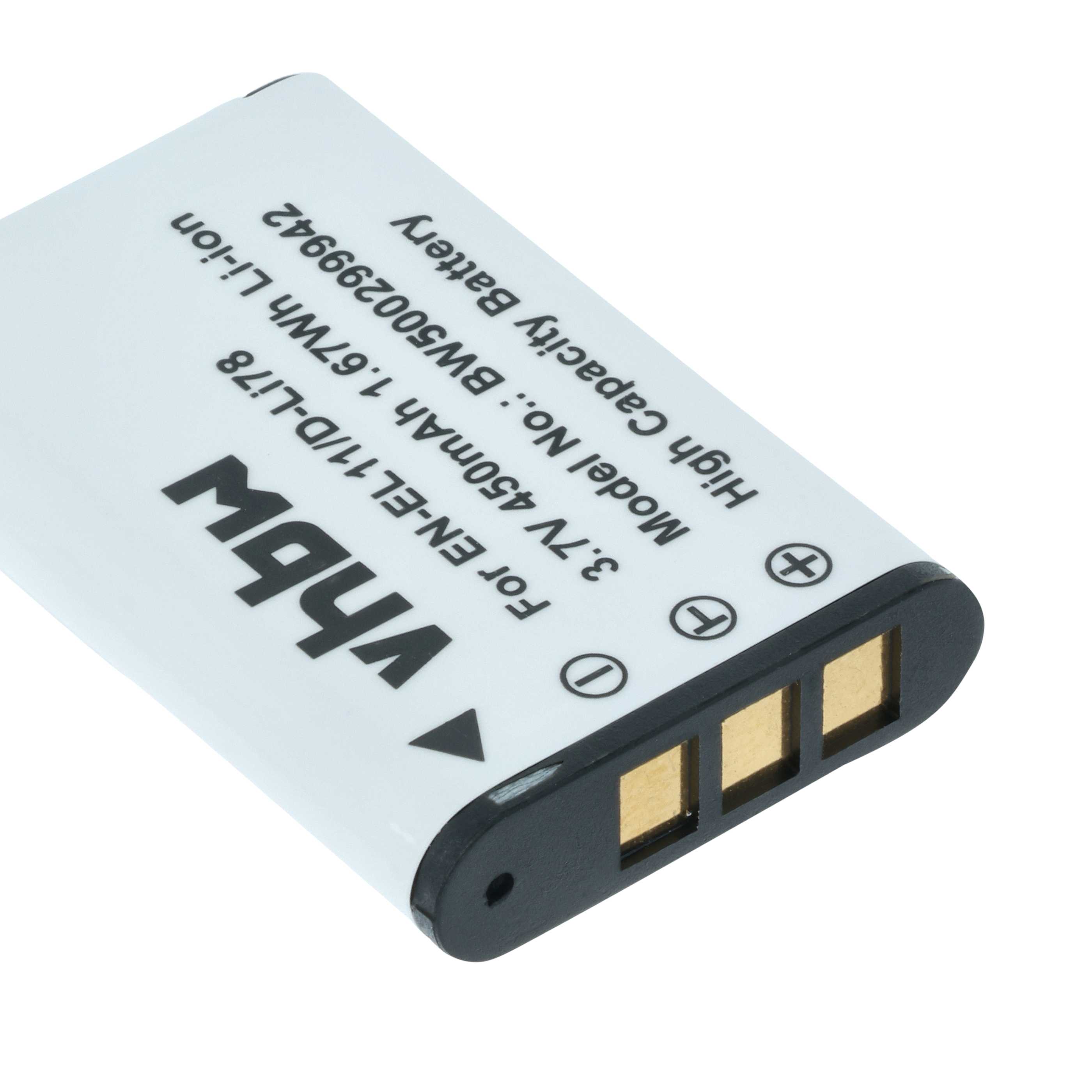 Batteria sostituisce Nikon EN-EL11 per fotocamera - 450mAh 3,6V Li-Ion