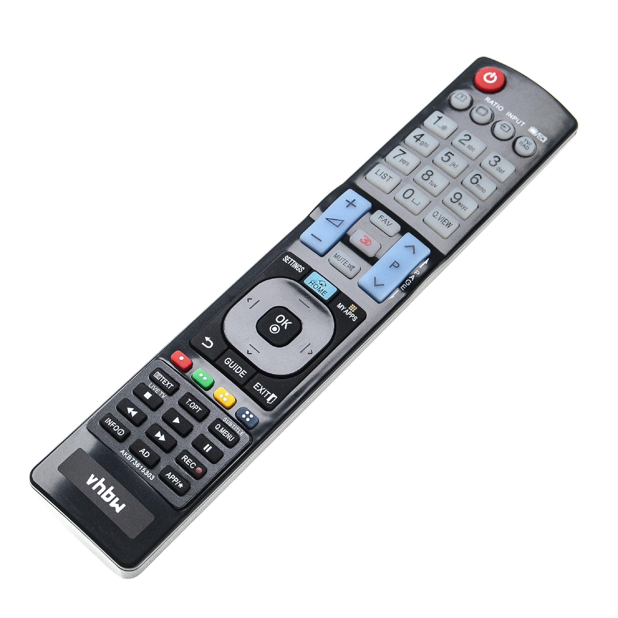 Remote Control replaces LG AKB73615303, AKB73756580 for LG TV