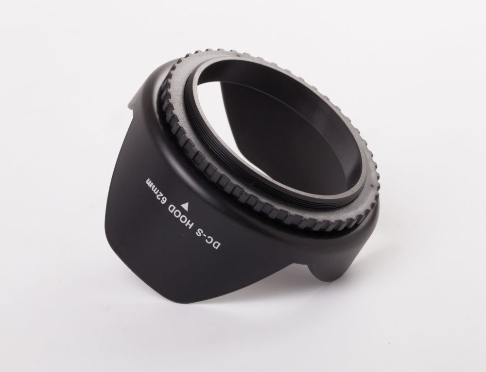 Gegenlichtblende passend für 62mm Objektive Schwarz, tulpenförmig