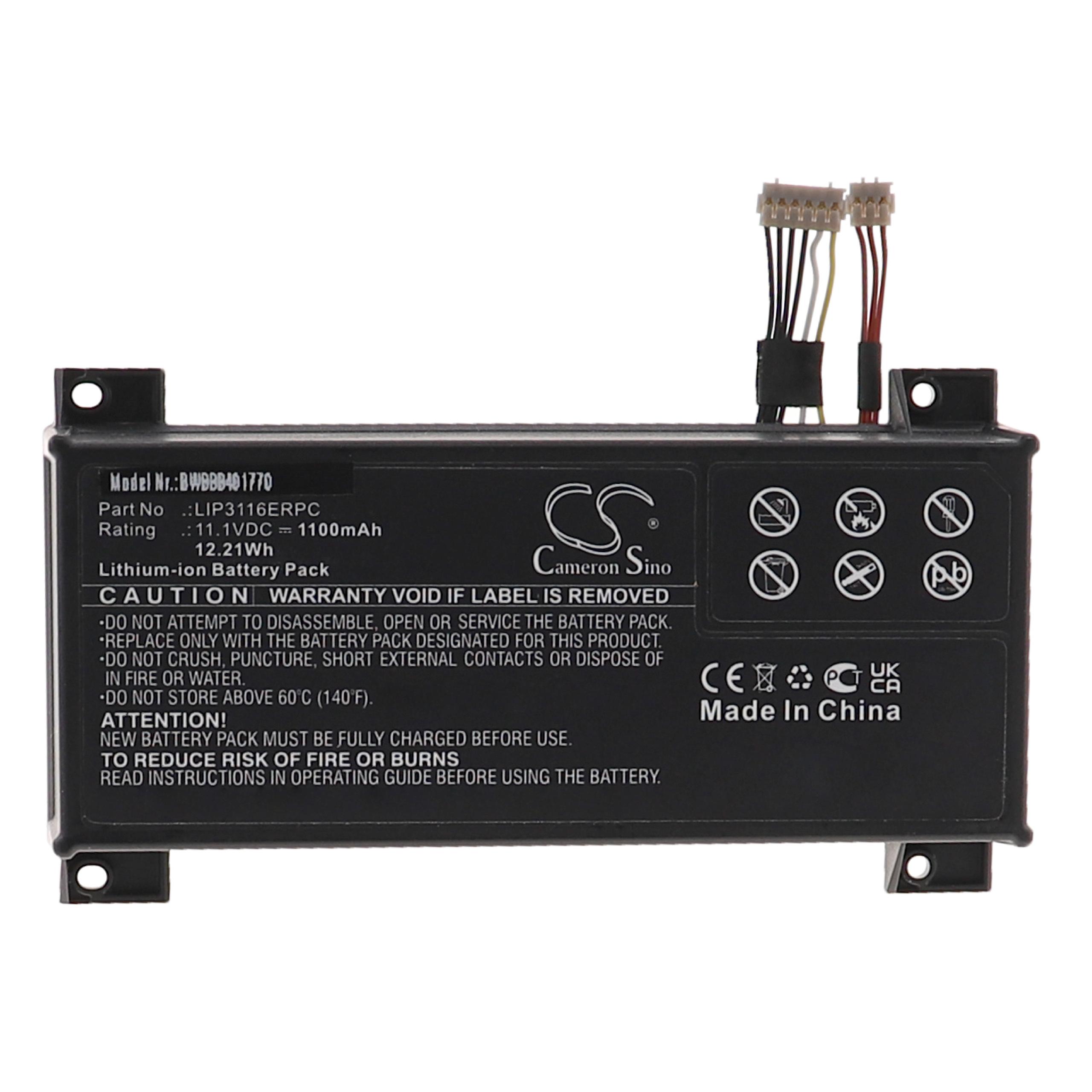Video Projector Battery Replacement for Sony LIP3116ERPC - 1100mAh 11.1V Li-Ion