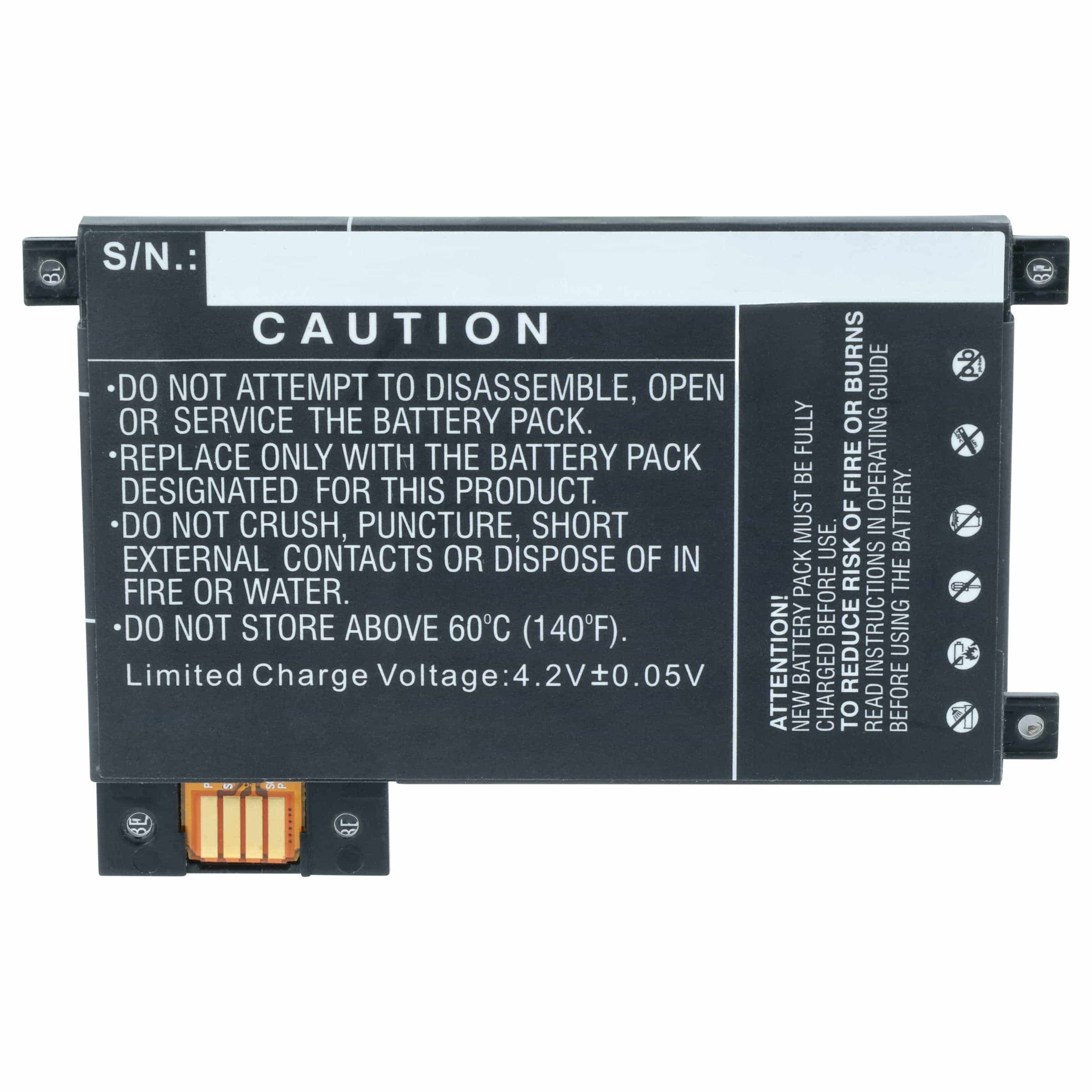 E-Book Battery replaces Amazon DR-A014, 170-1056-00, S2011-002-S, S2011-002-A - 1400 mAh 3.7 V Li-polymer