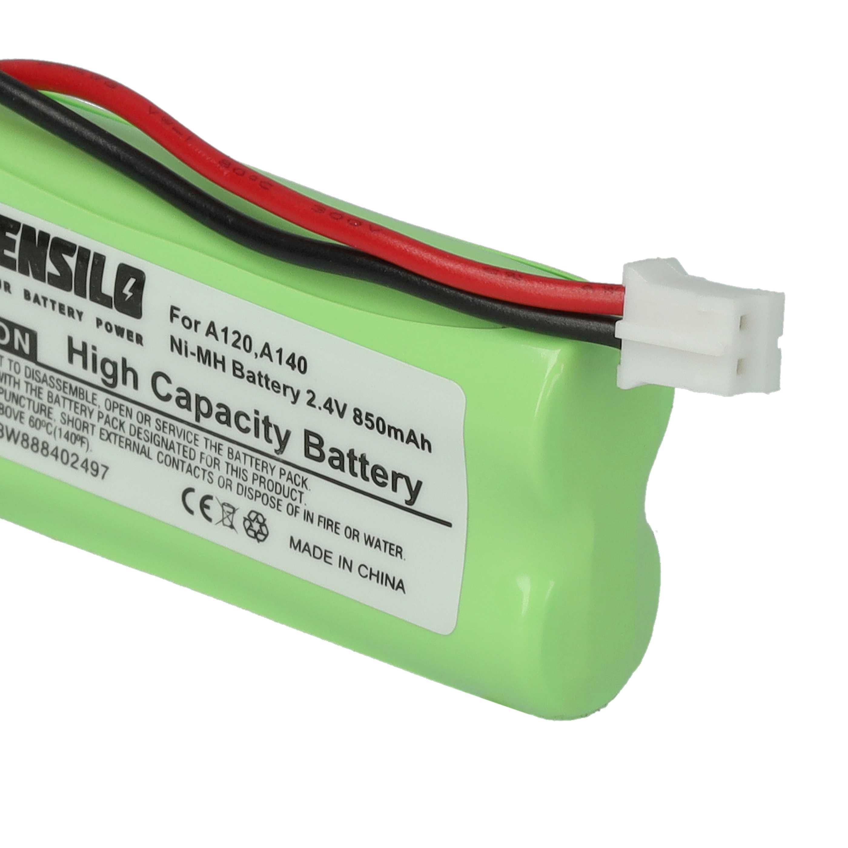 5x Batteries remplace 55AAAHR2BMX, 220436C1, 41AAAH2BMX, 220382C1 pour téléphone T-Com - 850mAh 2,4V NiMH