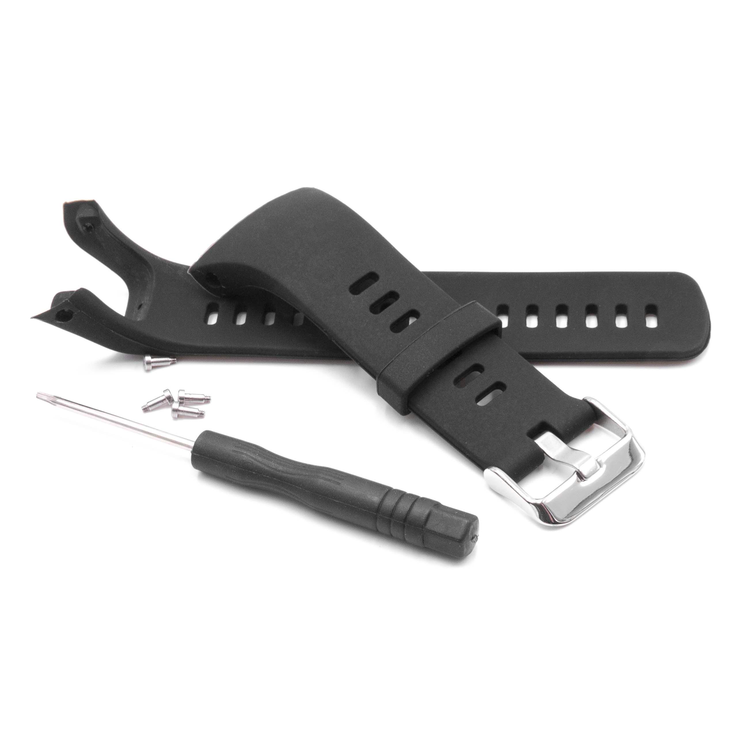 cinturino per Suunto Smartwatch - 12cm + 9 cm lunghezza, 21mm ampiezza, silicone, nero