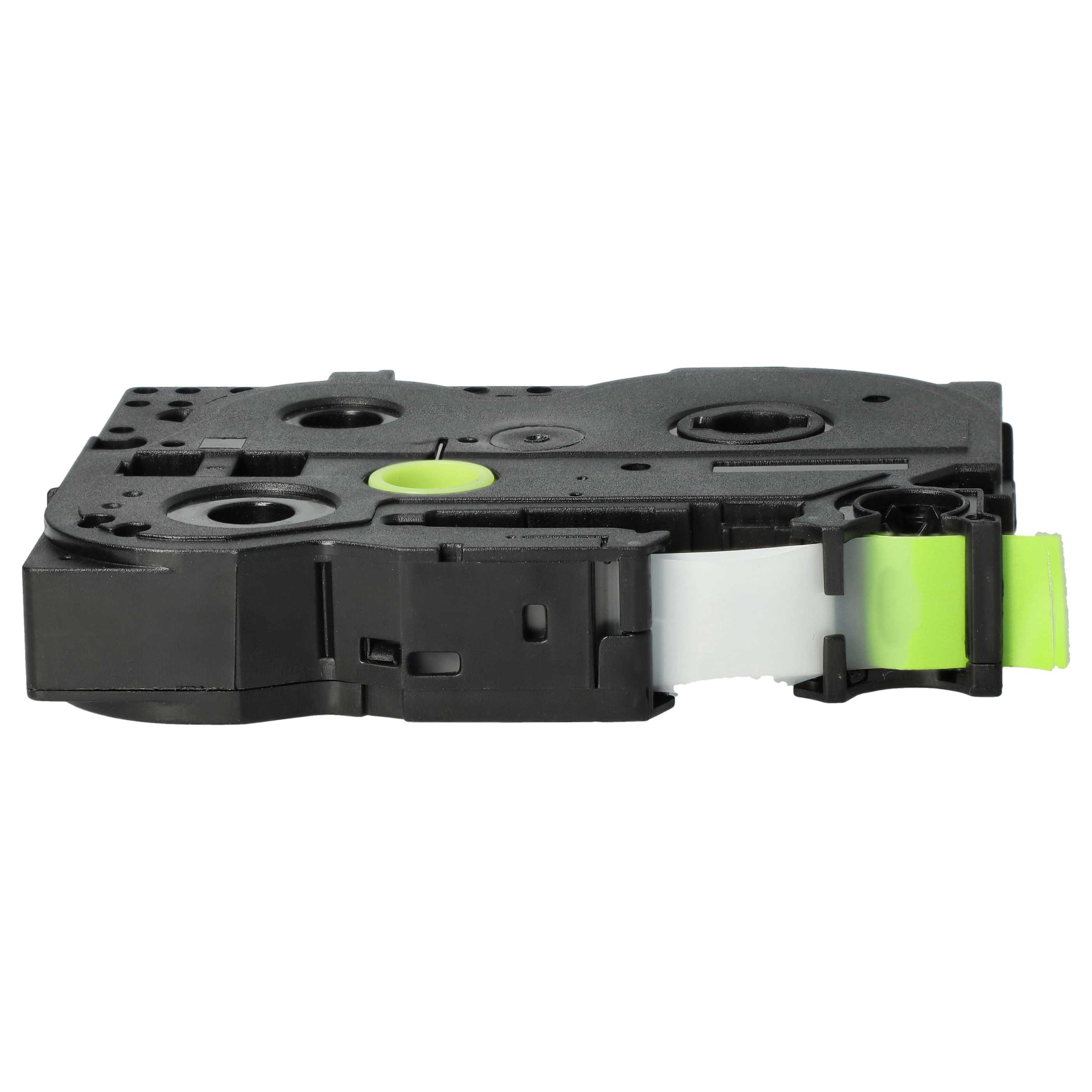 Cassetta nastro sostituisce Brother TZE-MQG35 per etichettatrice Brother 12mm bianco su verde chiaro