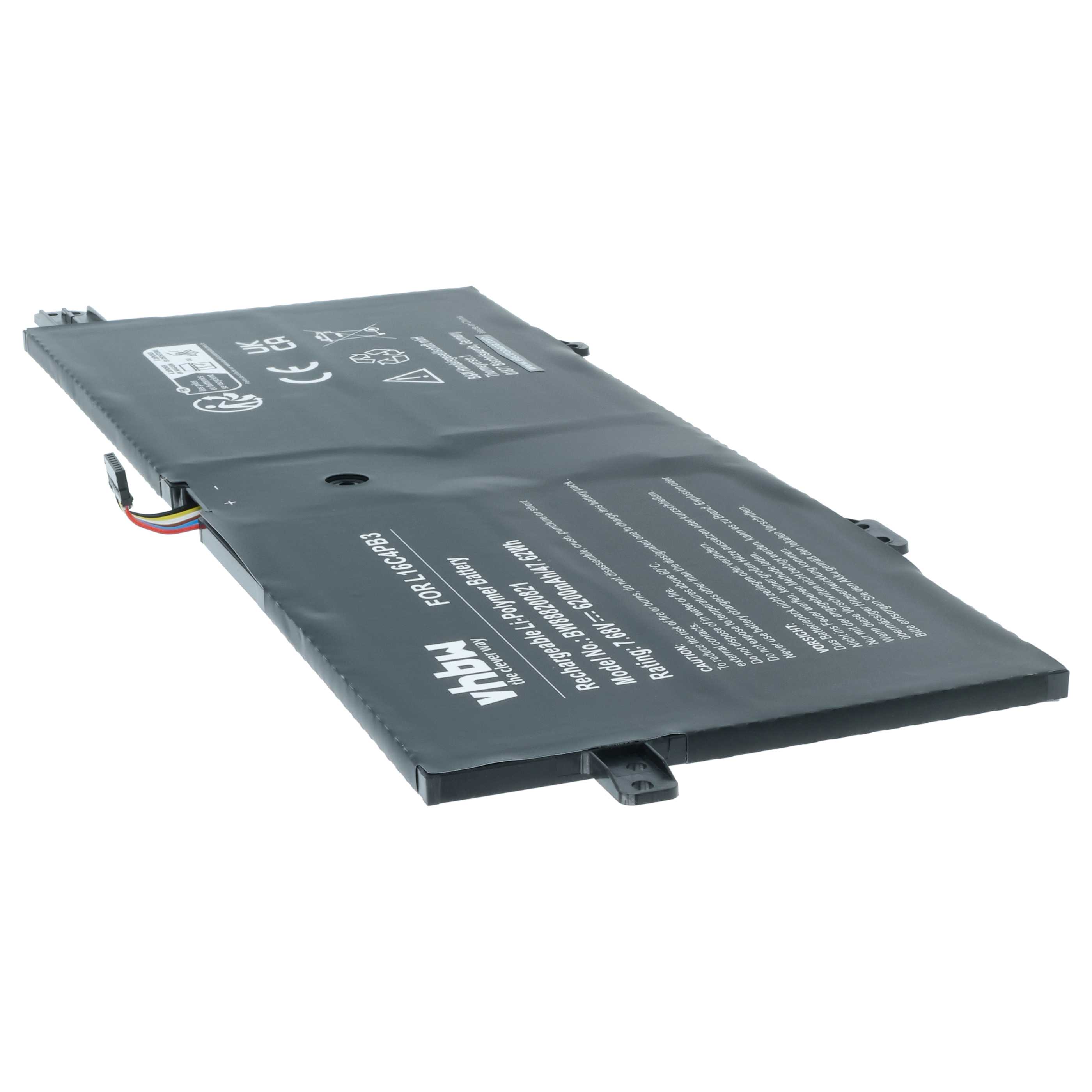 Akumulator do laptopa zamiennik Lenovo L16L4PB3, L16C4PB3, L16M4PB3 - 6200 mAh 7,68 V LiPo, czarny
