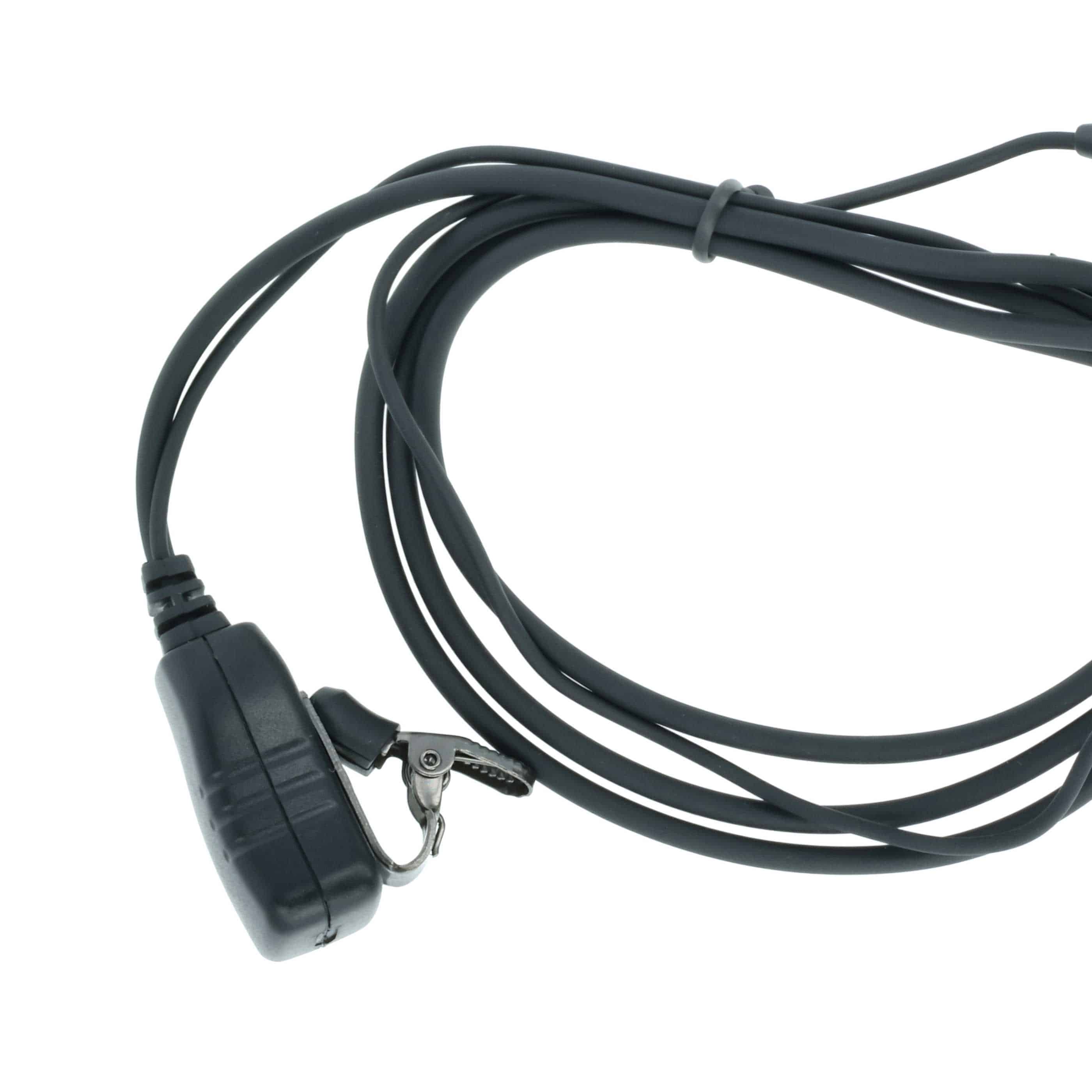 5x Security Radio Headset suitable for Motorola GP300 - "Take Call Button", Clip Mount