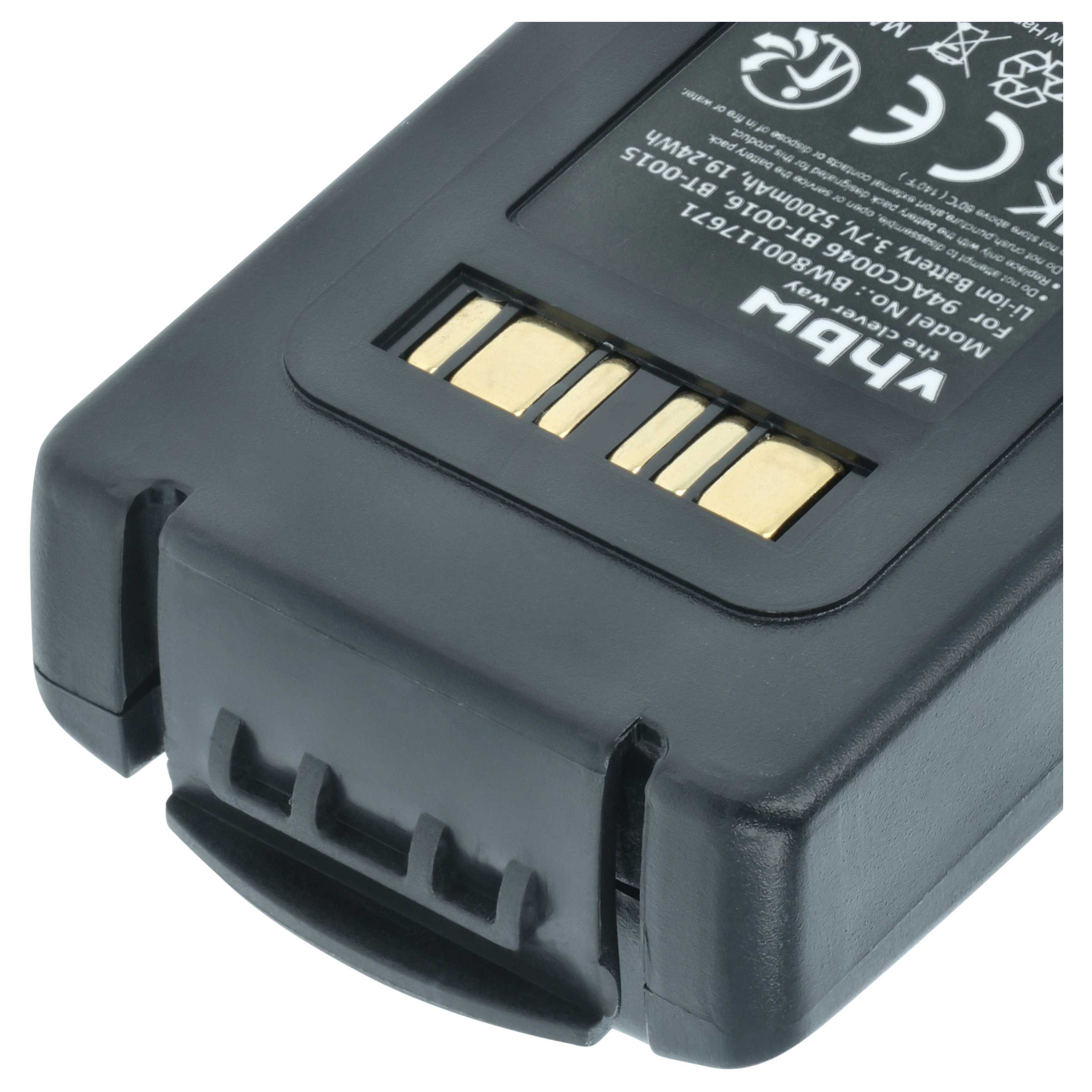 2x Batteries remplace Datalogic 94ACC0048, 94ACC0046 pour scanner de code-barre Datalogic - 5200mAh 3,7V