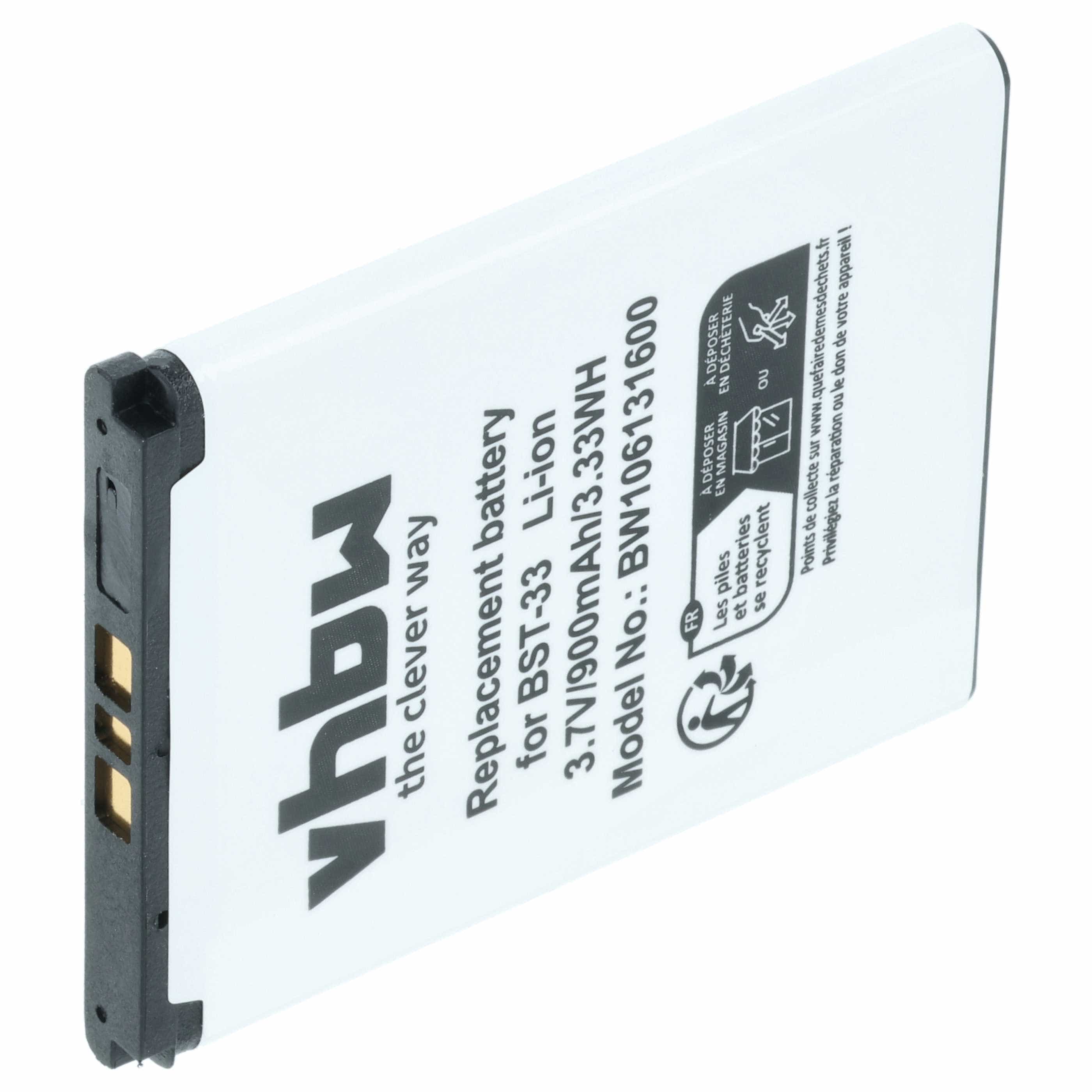 Akumulator do telefonu smartfona zamiennik Sony BST-33 - 900 mAh 3,7 V Li-Ion