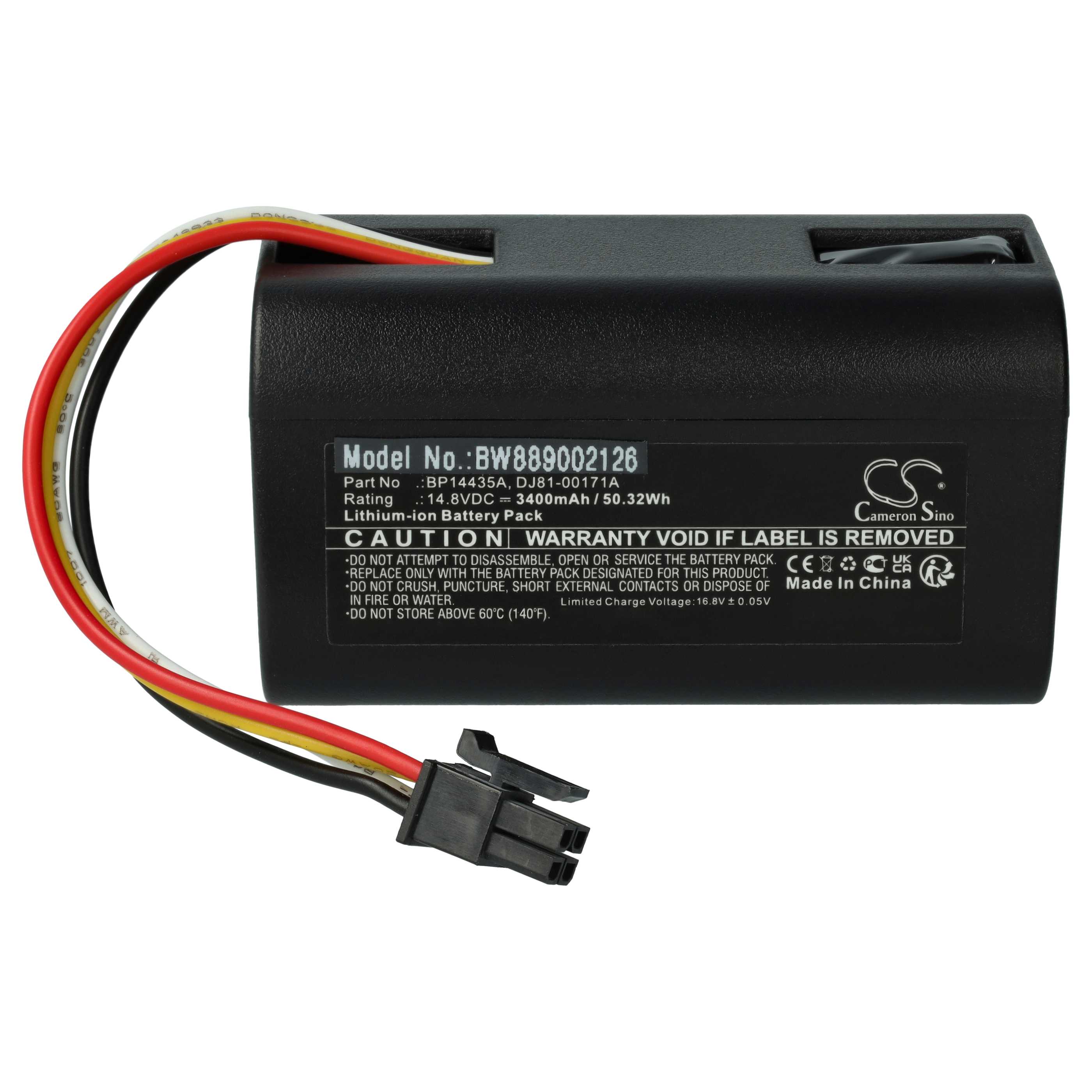 Batterie remplace Eureka/Midea BP14435A pour robot aspirateur - 3400mAh 14,8V Li-ion