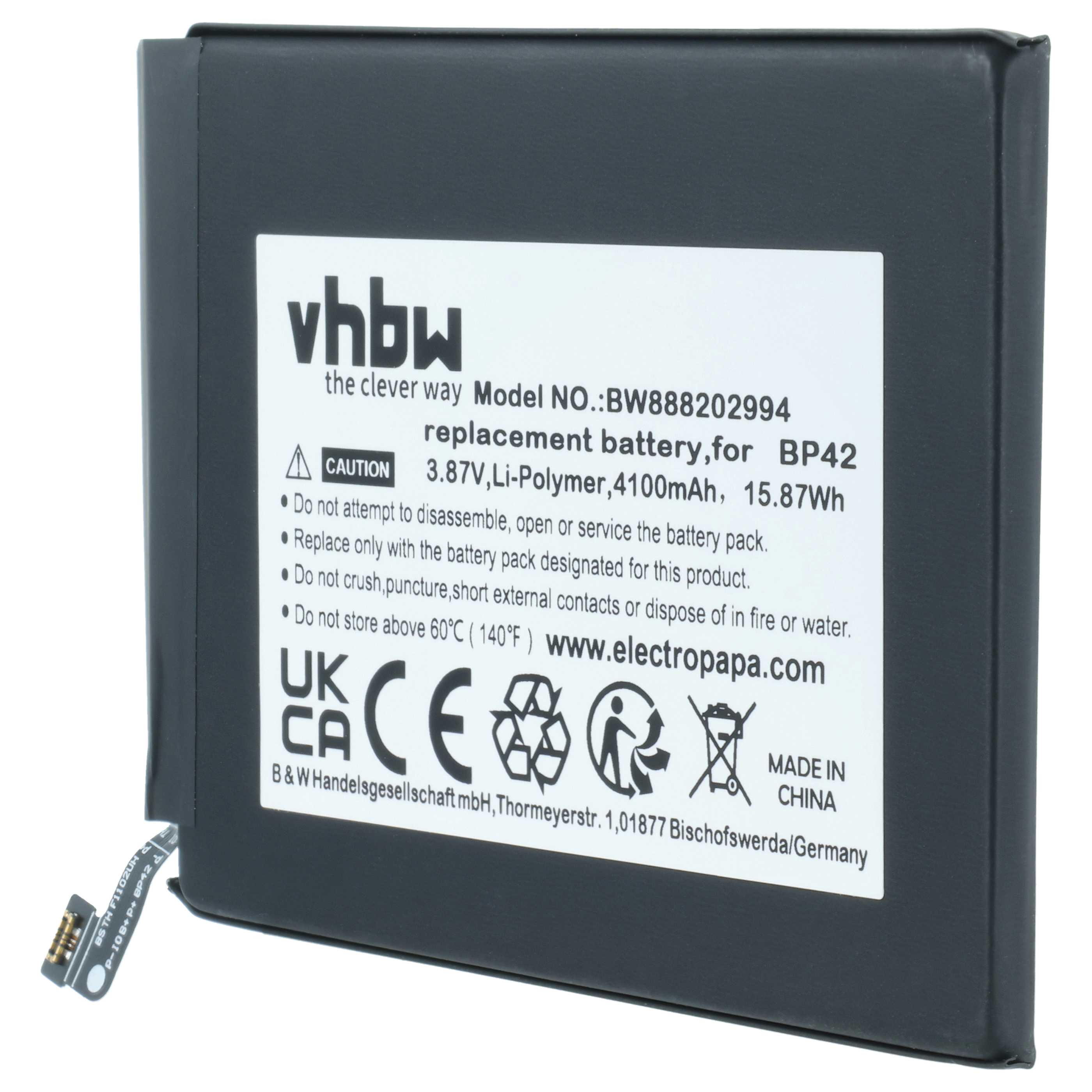 Akumulator do telefonu smartfona zamiennik Xiaomi BP42 - 4100 mAh 3,87 V LiPo