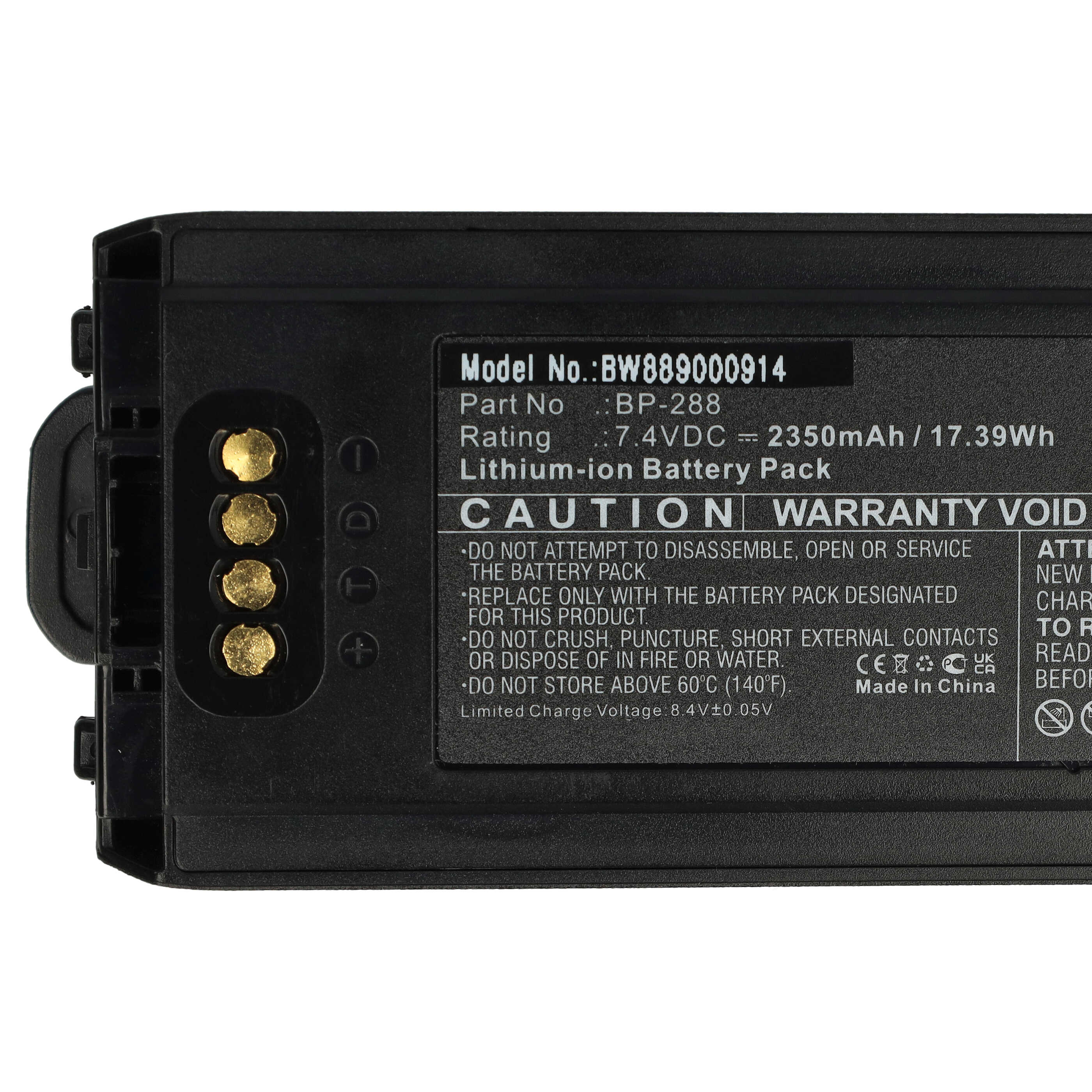 Radio Battery replaces Icom BP-288 - 2350 mAh 7.4 V Li-Ion