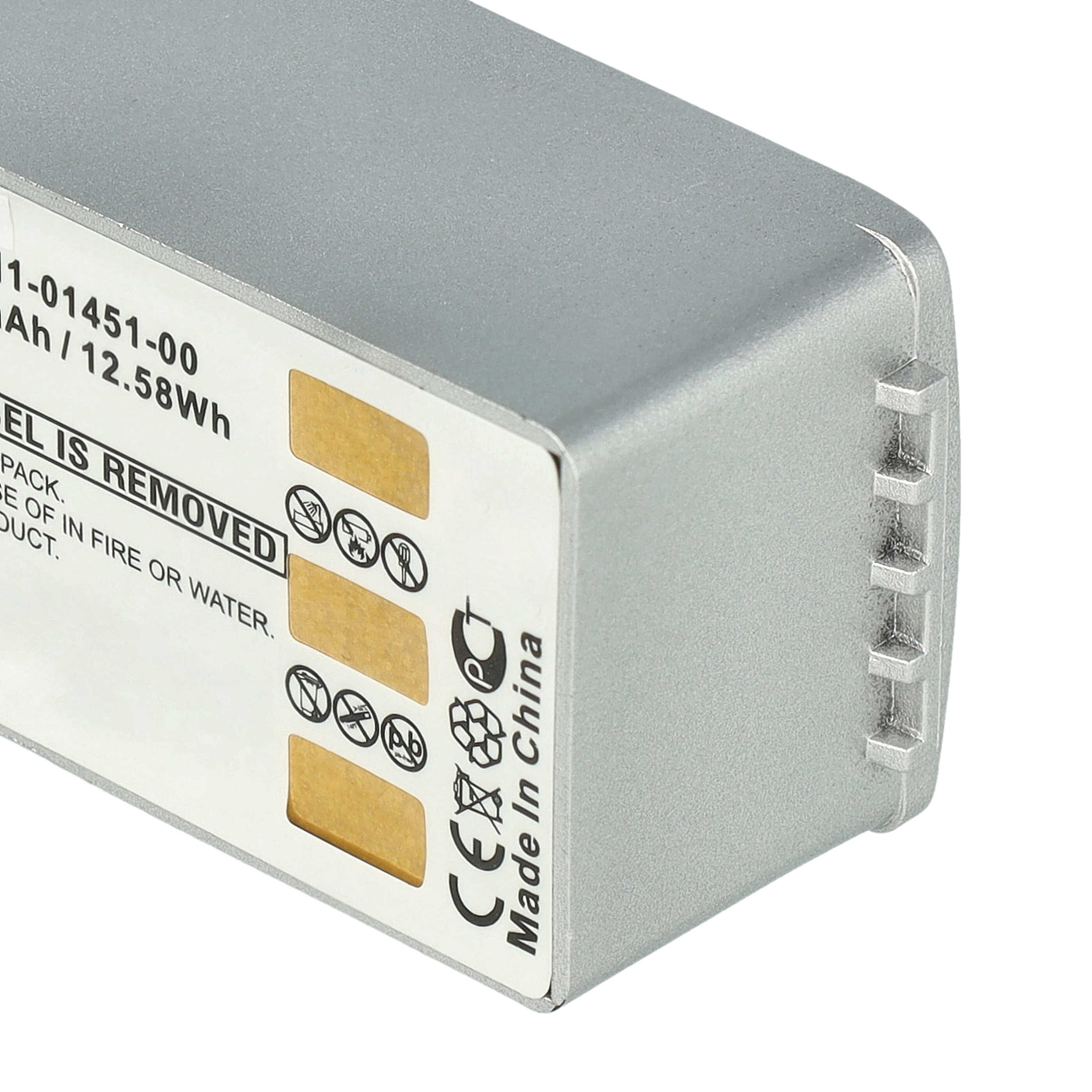 Batterie remplace Garmin 010-10863-00, 011-01451-00 pour navigation GPS - 3400mAh 3,7V Li-ion