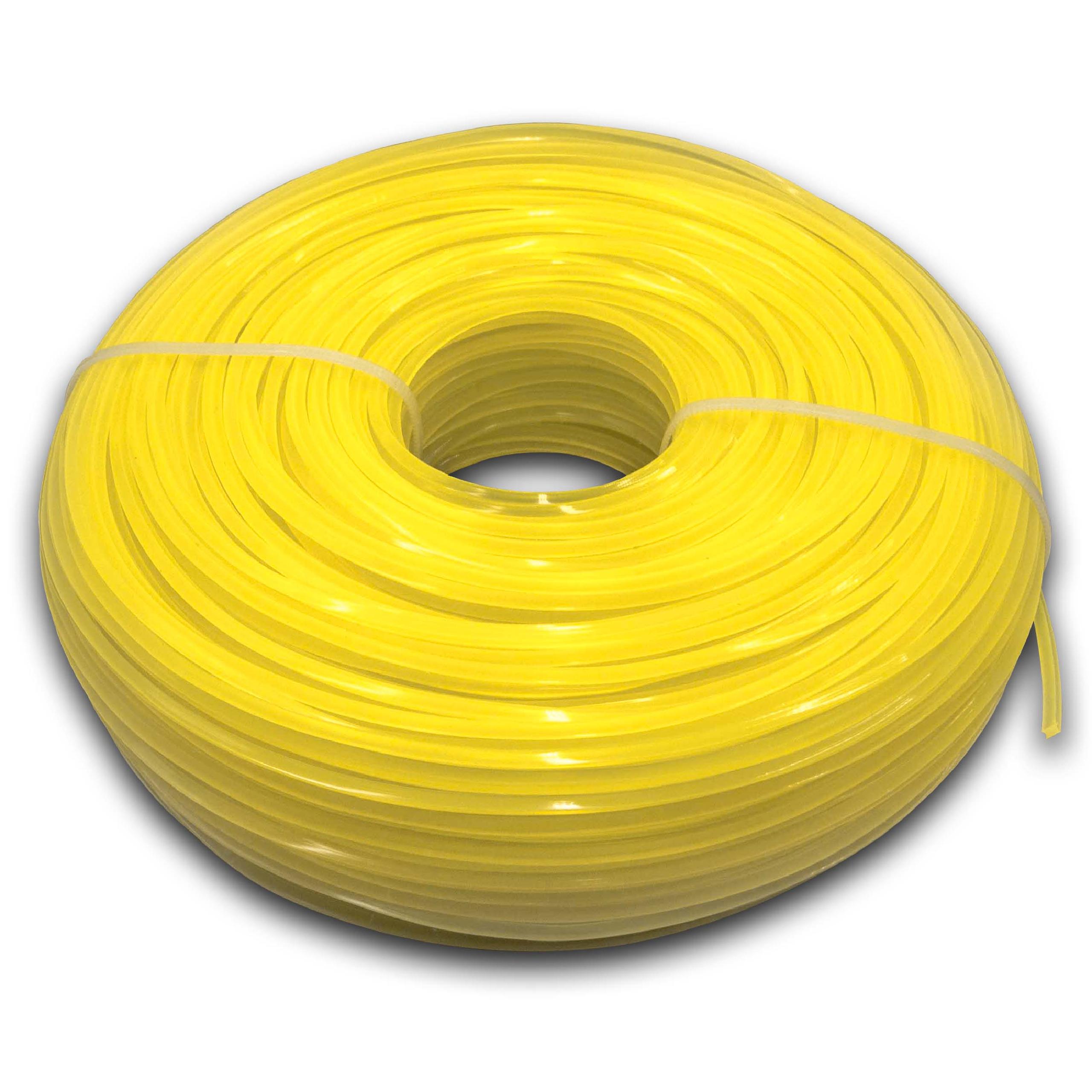 Line suitable for Bosch Makita Lawn Mower, Grass Trimmer - Trimmer Line Yellow, 2.4 mm x 88 m, Square