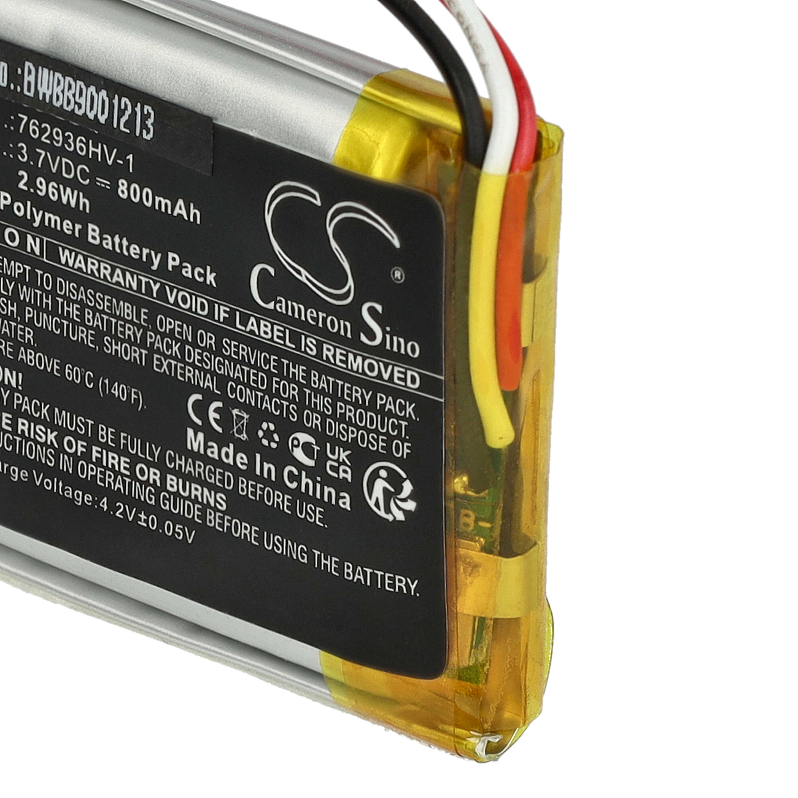 Batterie remplace Bose 762936HV-1 pour casque audio - 800mAh 3,7V Li-polymère