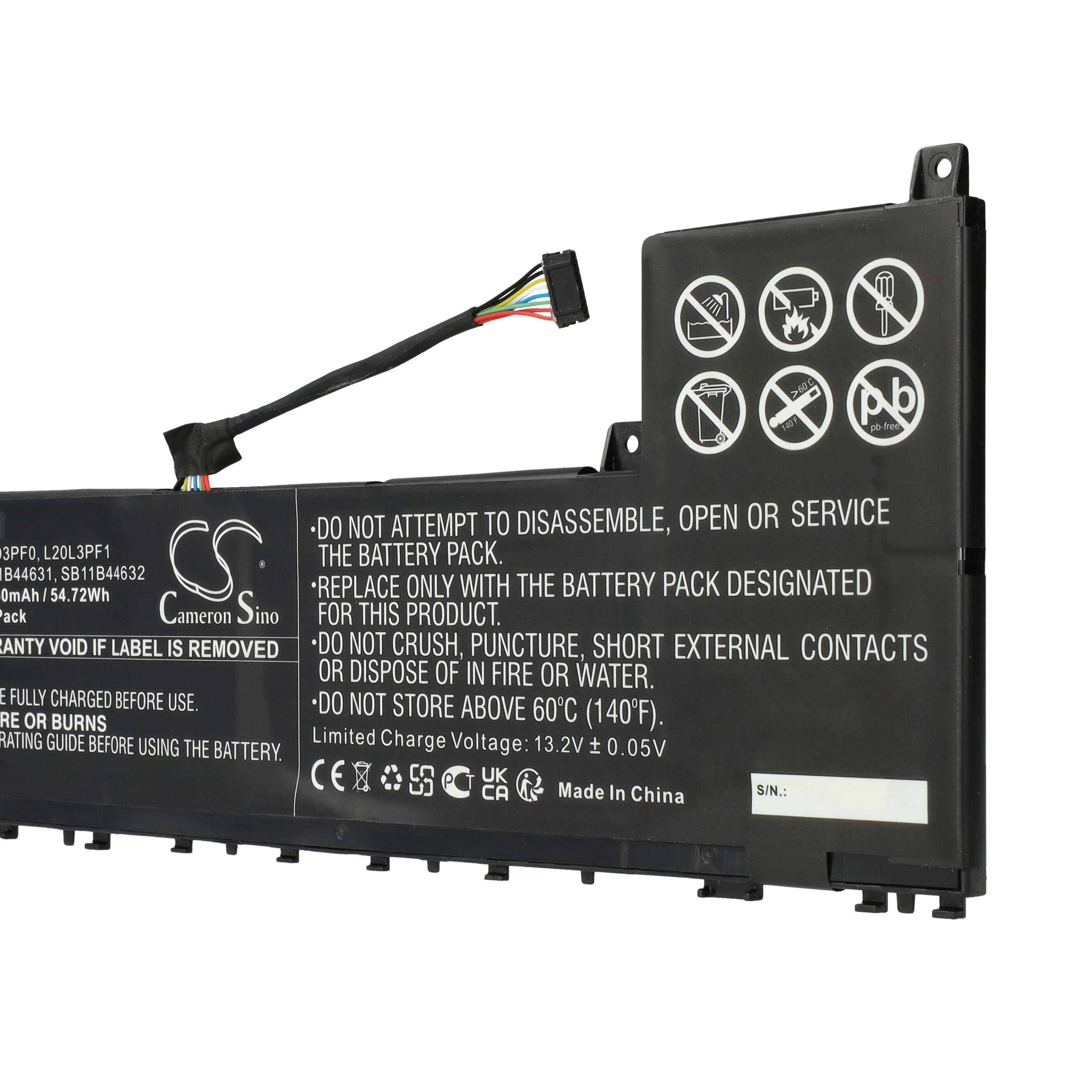 Akumulator do laptopa zamiennik Lenovo L20D3PF0, L20C3PF1, L20M3PF1, L20L3PF1 - 4750 mAh 11,52 V LiPo, czarny