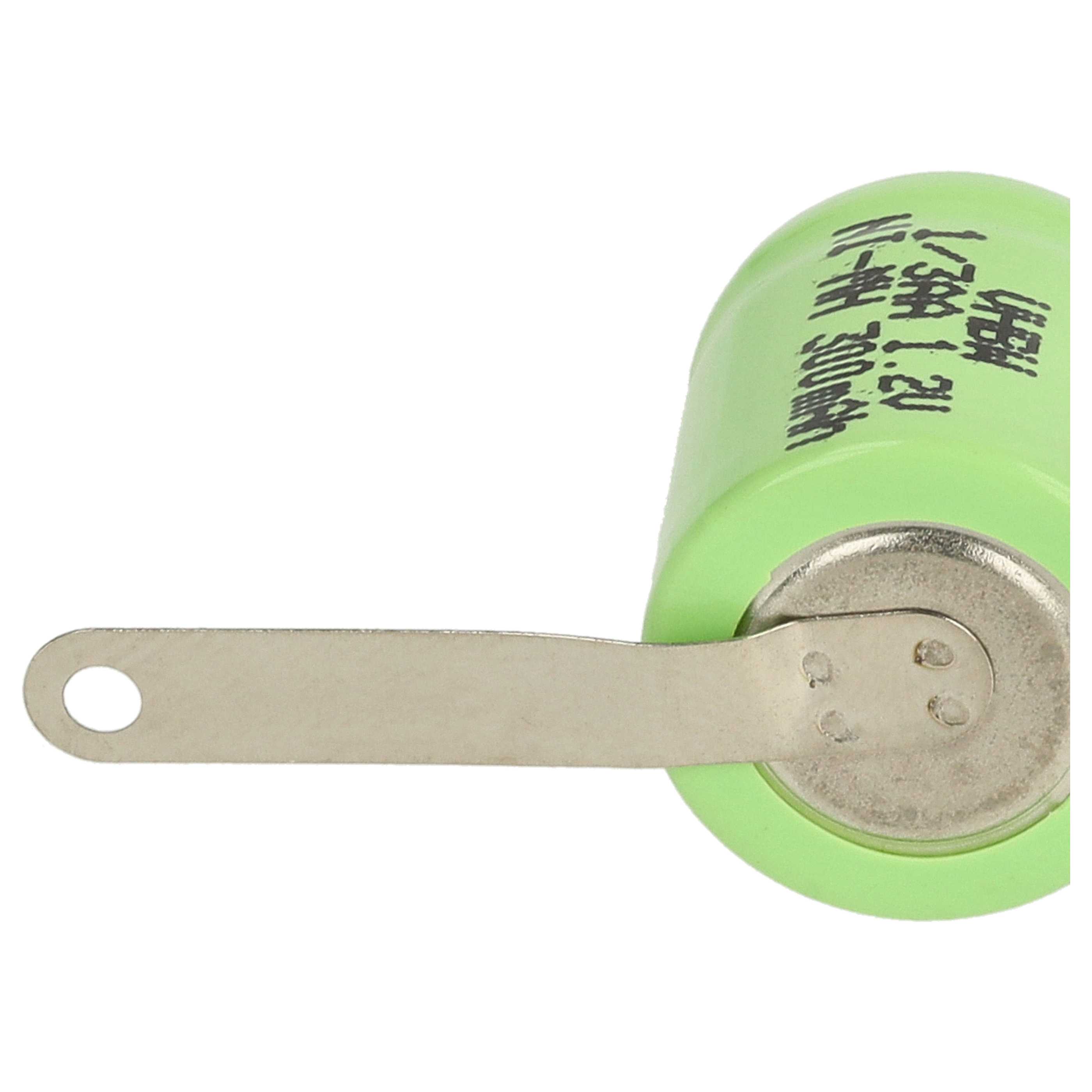 2x Piles bouton de type 1/3AA pour le modélisme et autres - 300mAh 1,2V NiMH