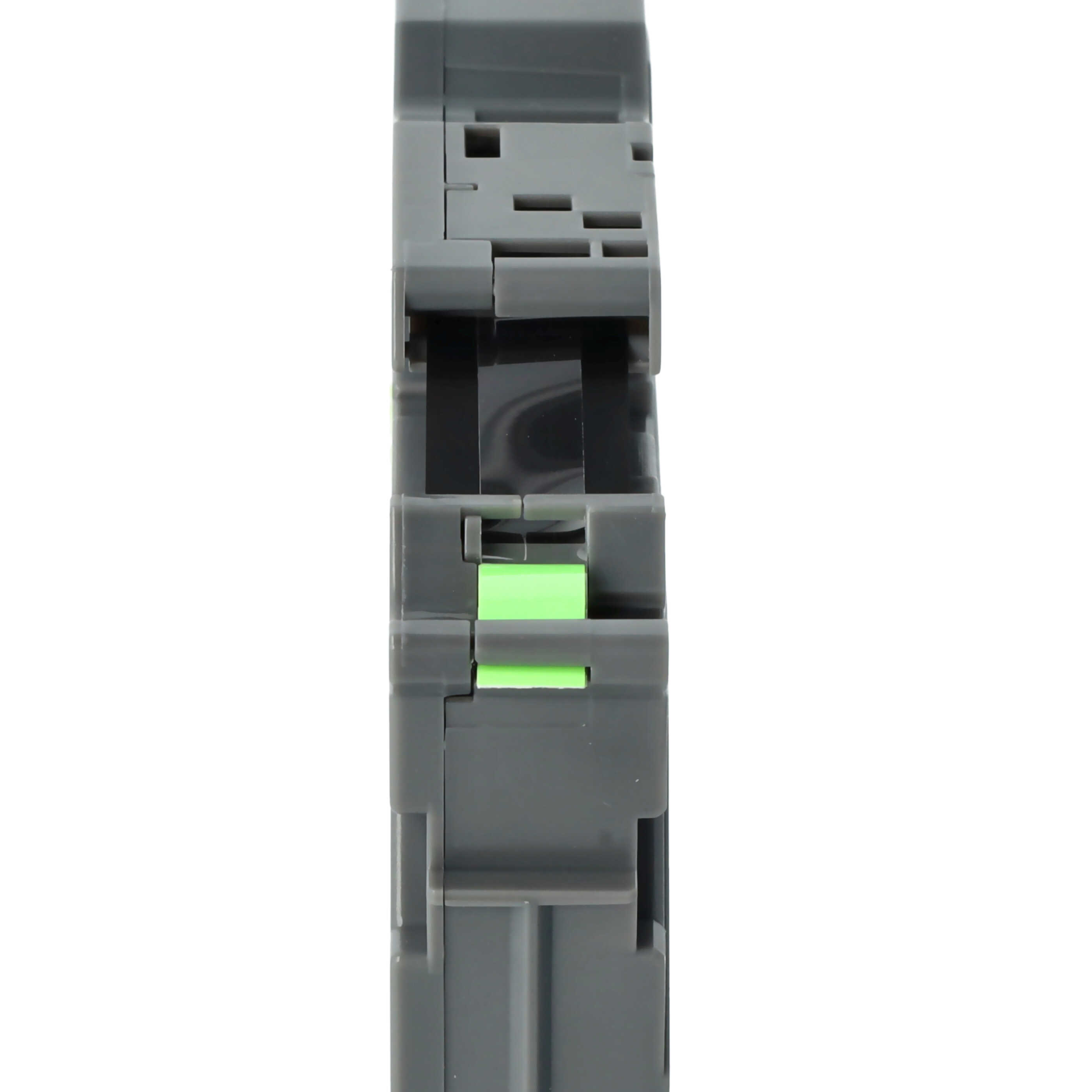 Cassette à ruban remplace Brother TZ-D11, TZE-D11 - 6mm lettrage Noir ruban Vert fluo