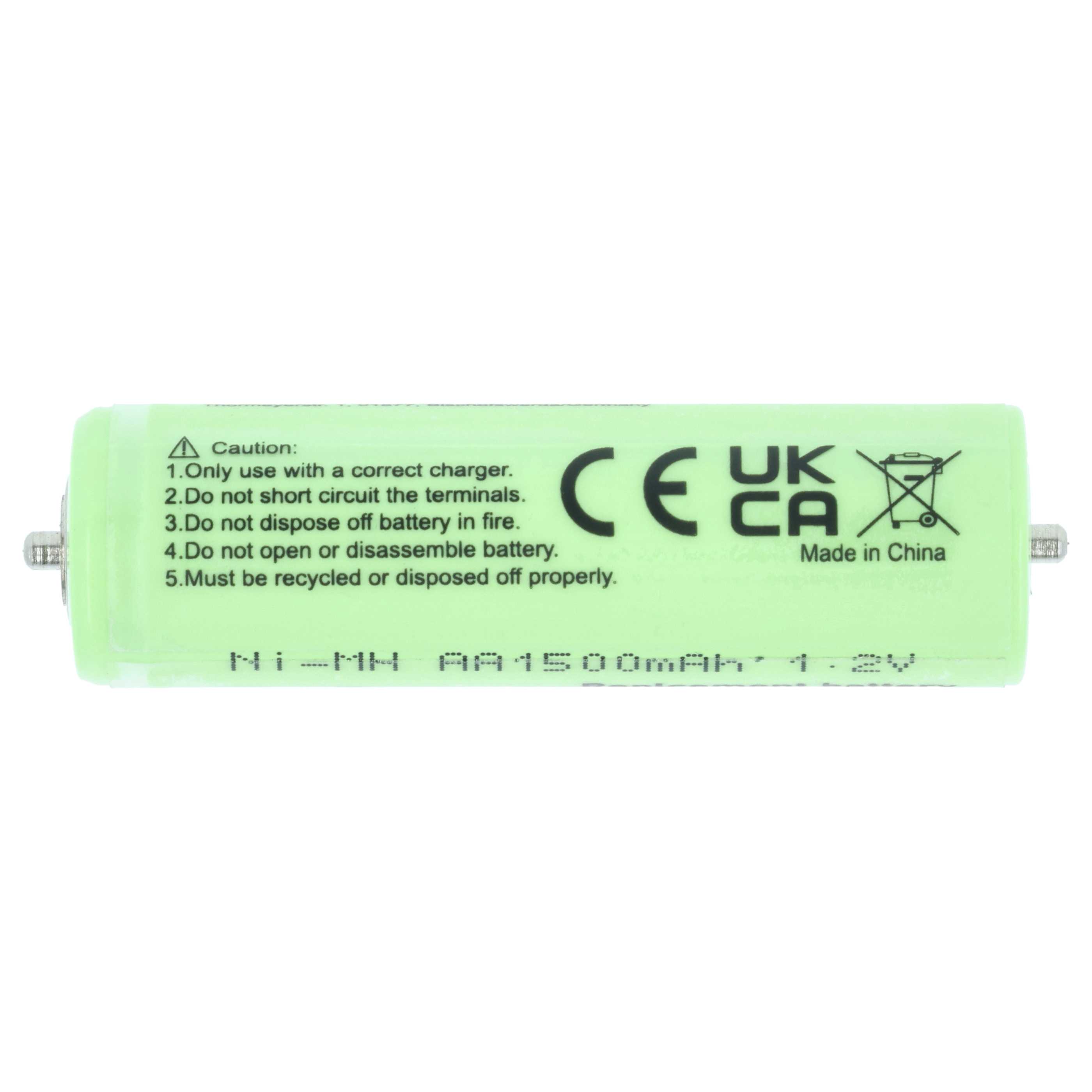 2x Batteries remplace Panasonic WER213L2504, WER2061L2508 pour rasoir électrique Panasonic - 1200mAh 1,2V NiMH
