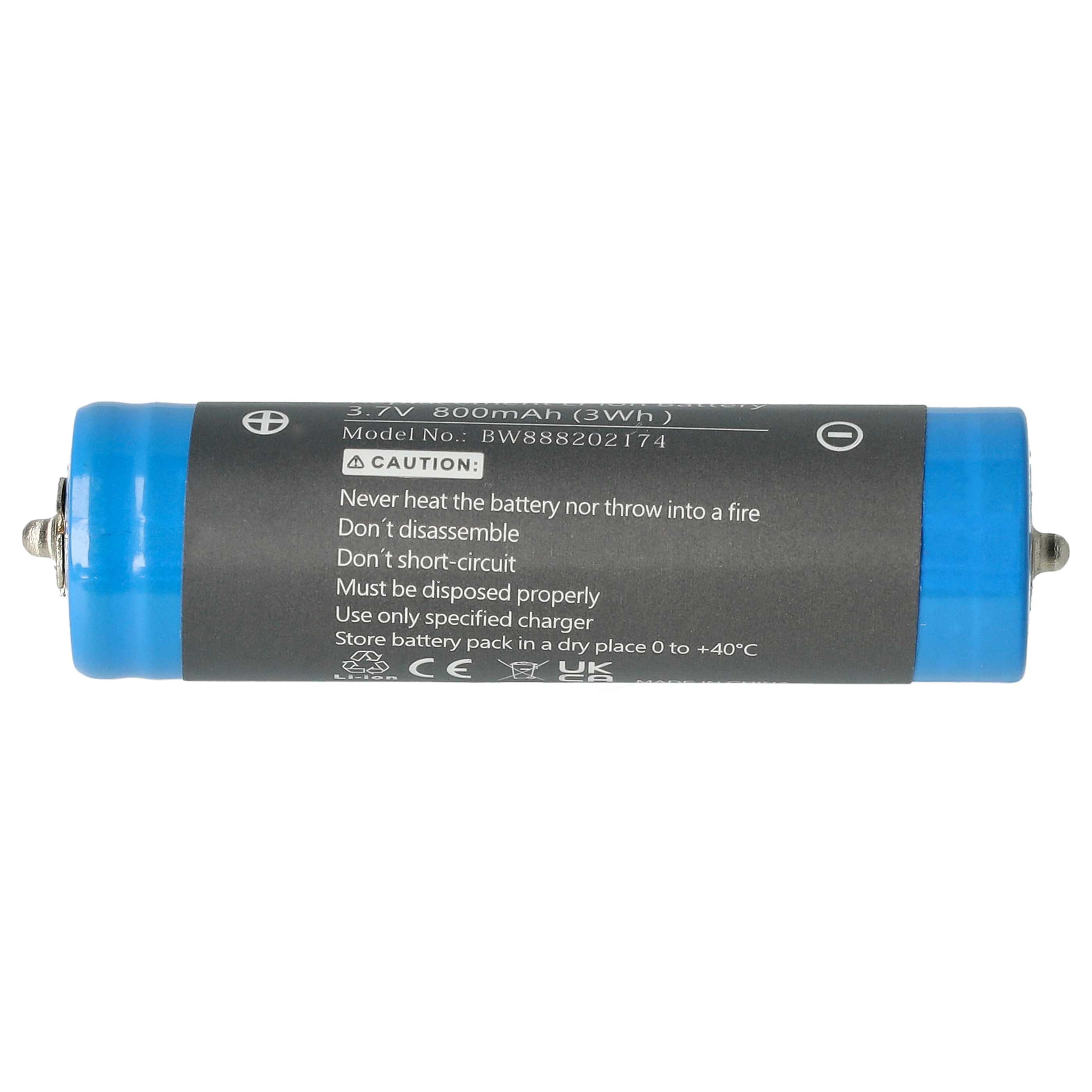 Batterie remplace Panasonic WES8163L2505, WESLV95L2508 pour rasoir électrique - 800mAh 3,7V Li-ion