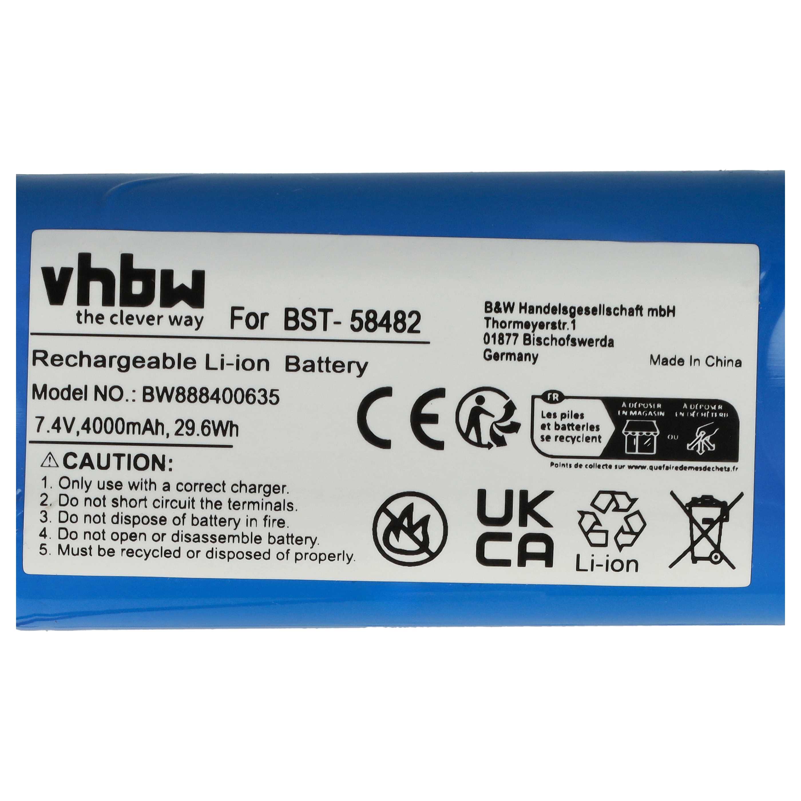 Batteria per pulitrice sostituisce Bestway BST-58482 Bestway Flowclear Aquatronix - 4000mAh 7,4V Li-Ion