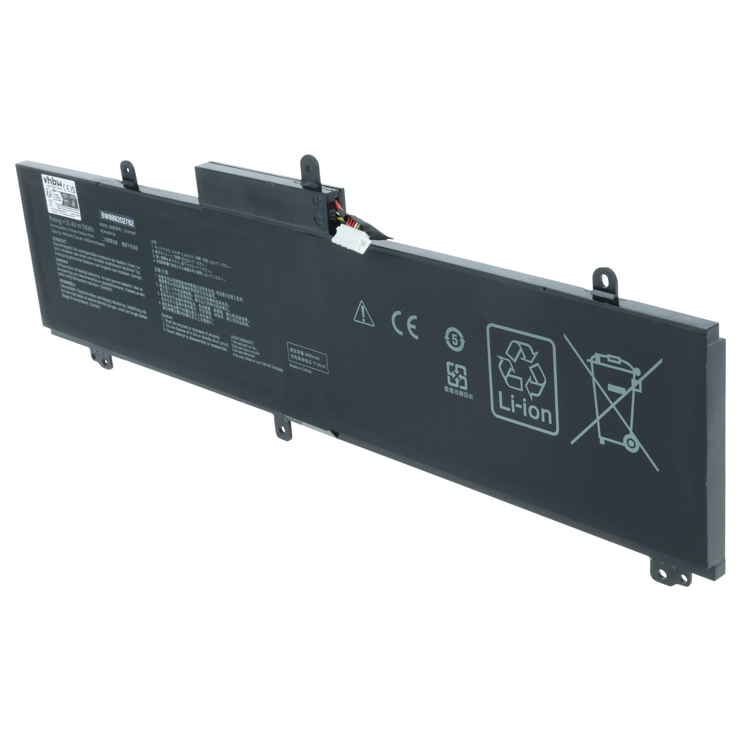 Akumulator do laptopa zamiennik Asus C41N1837, 0B200-03380100 - 4800 mAh 15,4 V LiPo