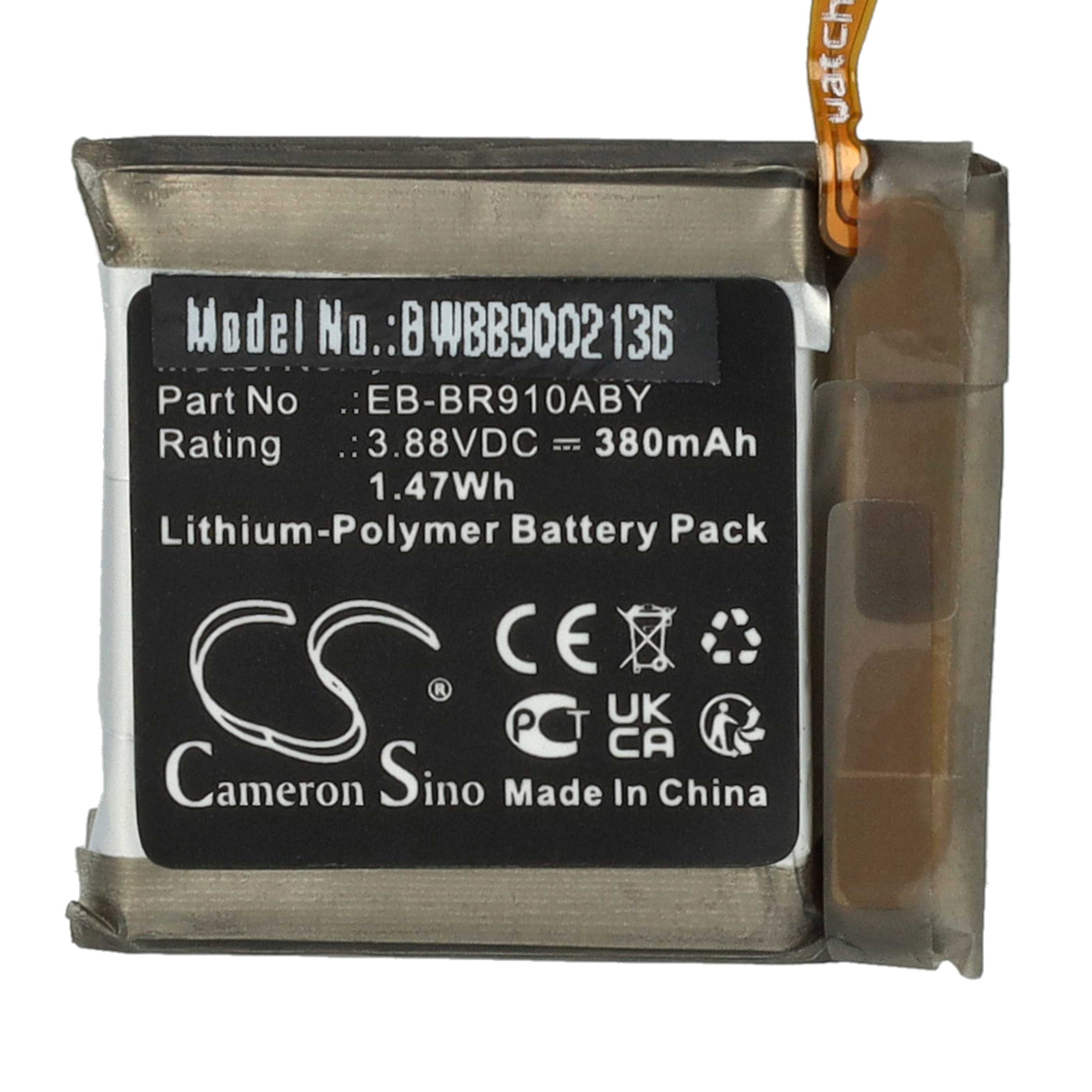 Batteria sostituisce Samsung GH43-05112A, EB-BR900ABY, EB-BR910ABY per smartwatch - 380mAh 3,88V Li-Poly