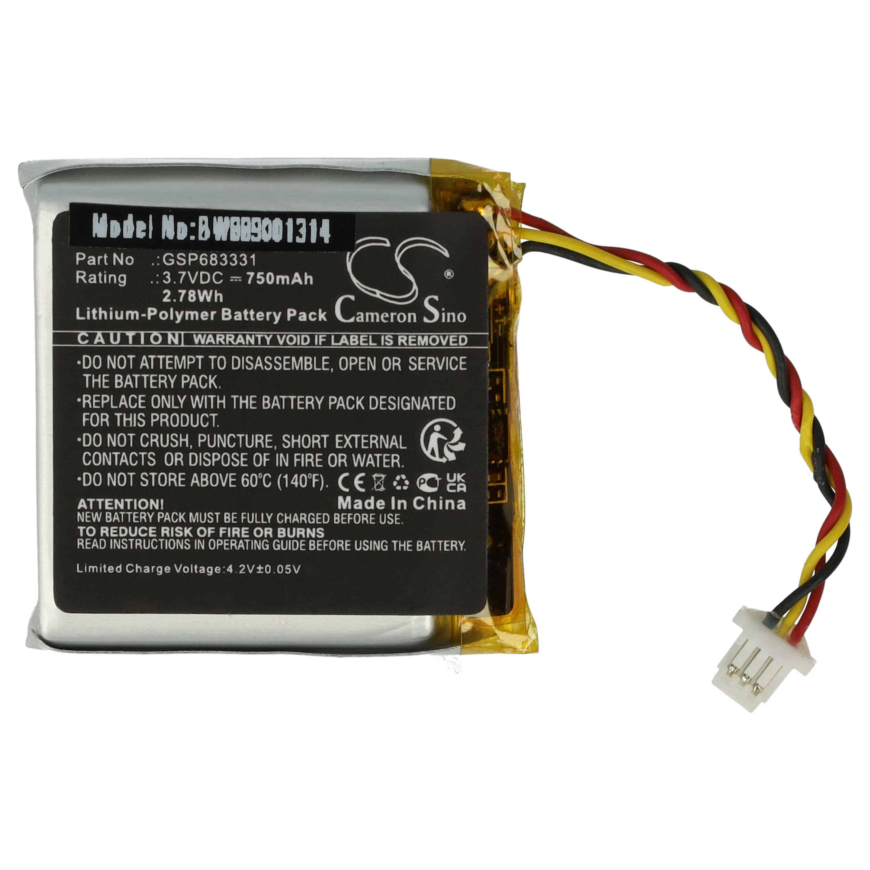 Akku als Ersatz für JBL GSP683331 - 750mAh 3,7V Li-Polymer