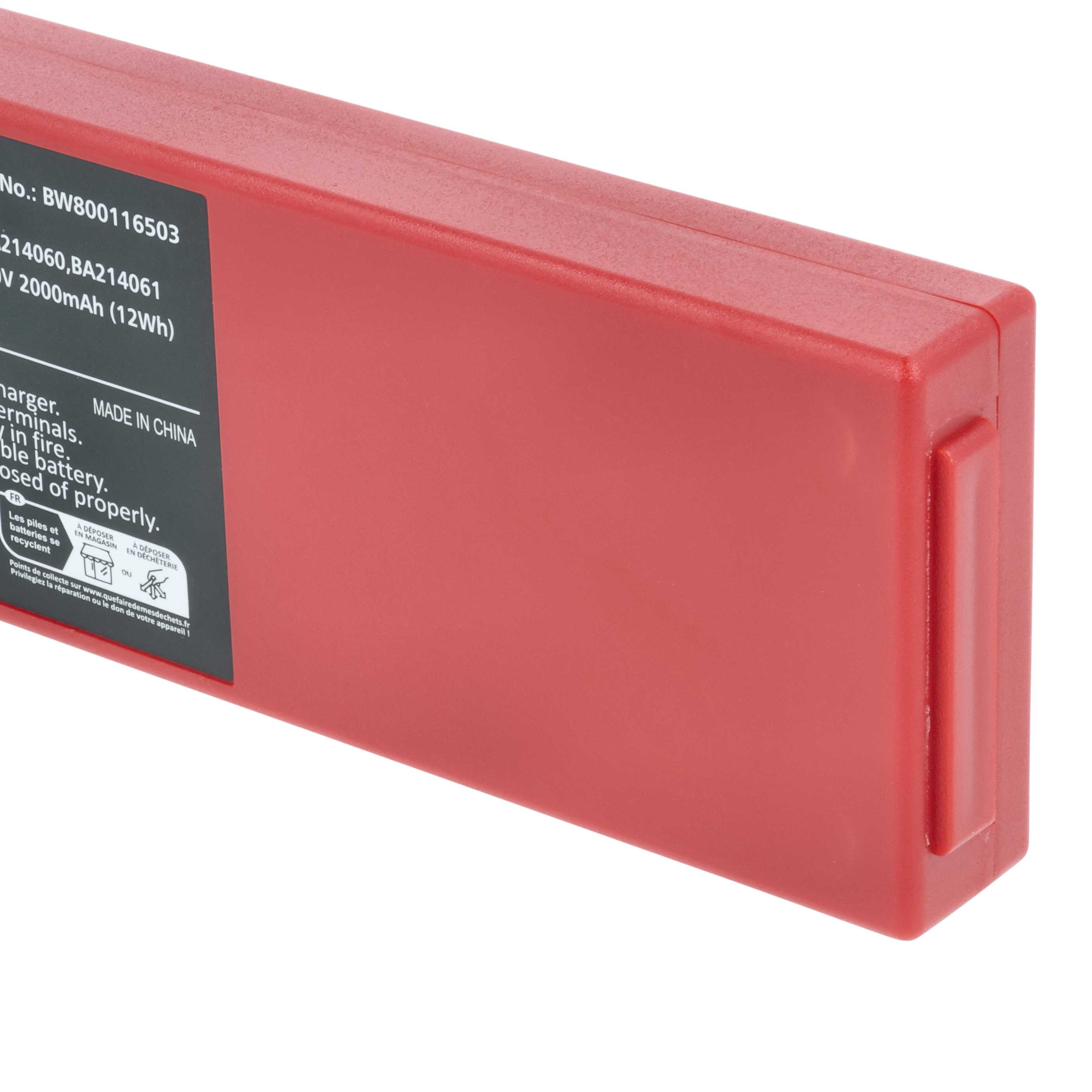 Batería reemplaza HBC 005-01-00466, BA210040 (FuB 10AA), BA213020, BA210 sistema control - 2000mAh 6V NiMH