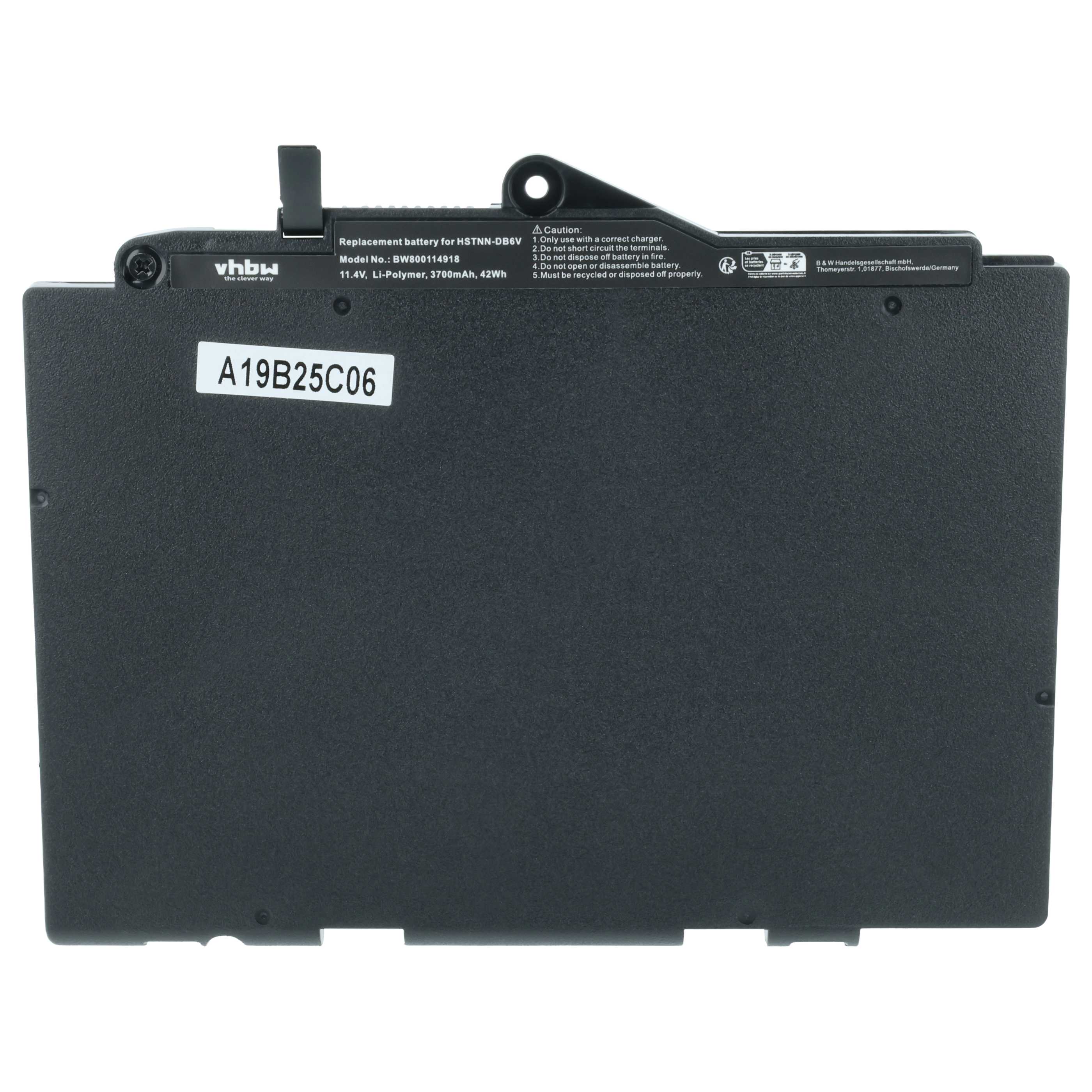 Akumulator do laptopa zamiennik HP 800232-541, 800232-271, 800232-241 - 3700 mAh 11,4 V LiPo, czarny