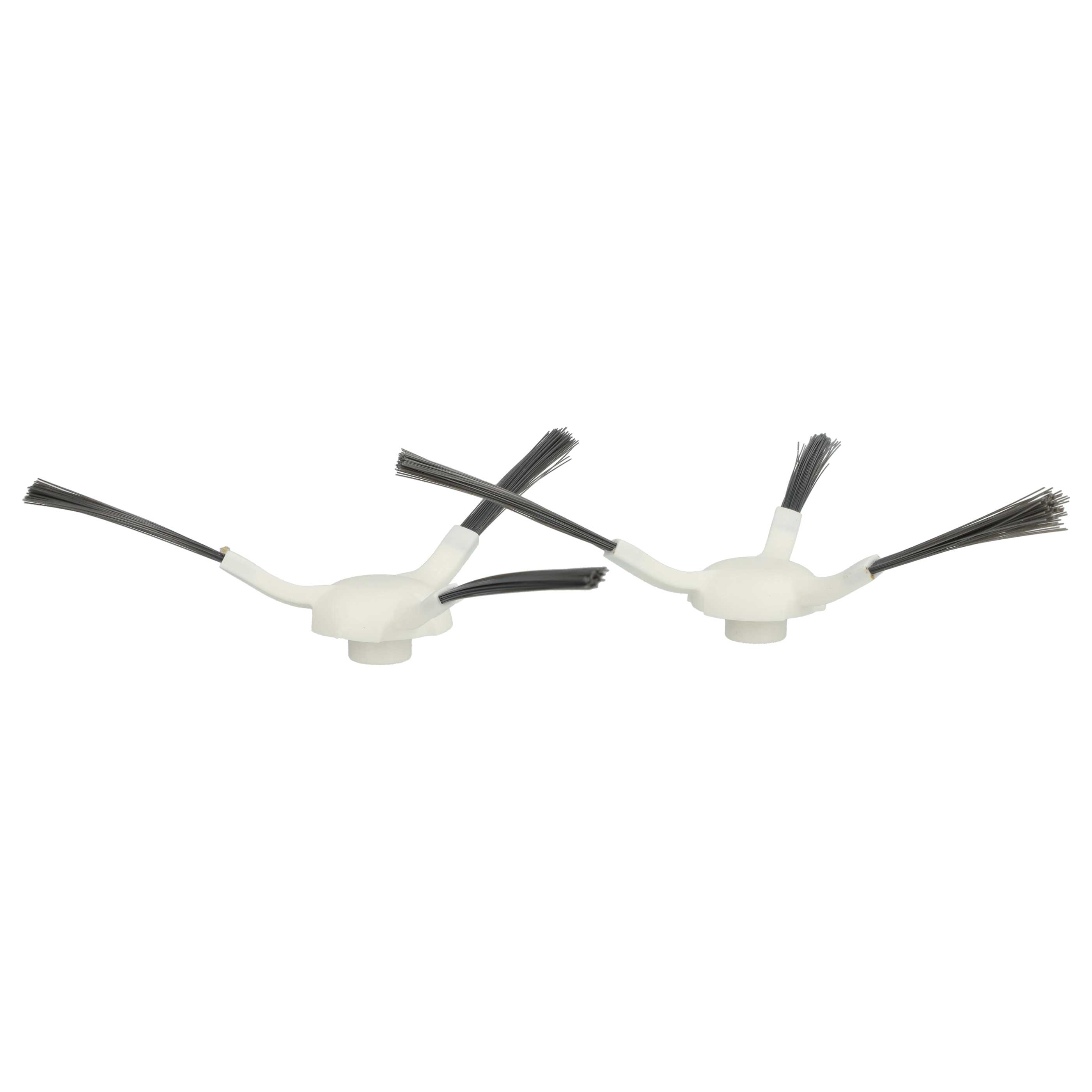 10x Side Brush suitable for Dreame, Xiaomi, Mova L10 Robot Vacuum Cleaner etc. - 3-armed, white, grey