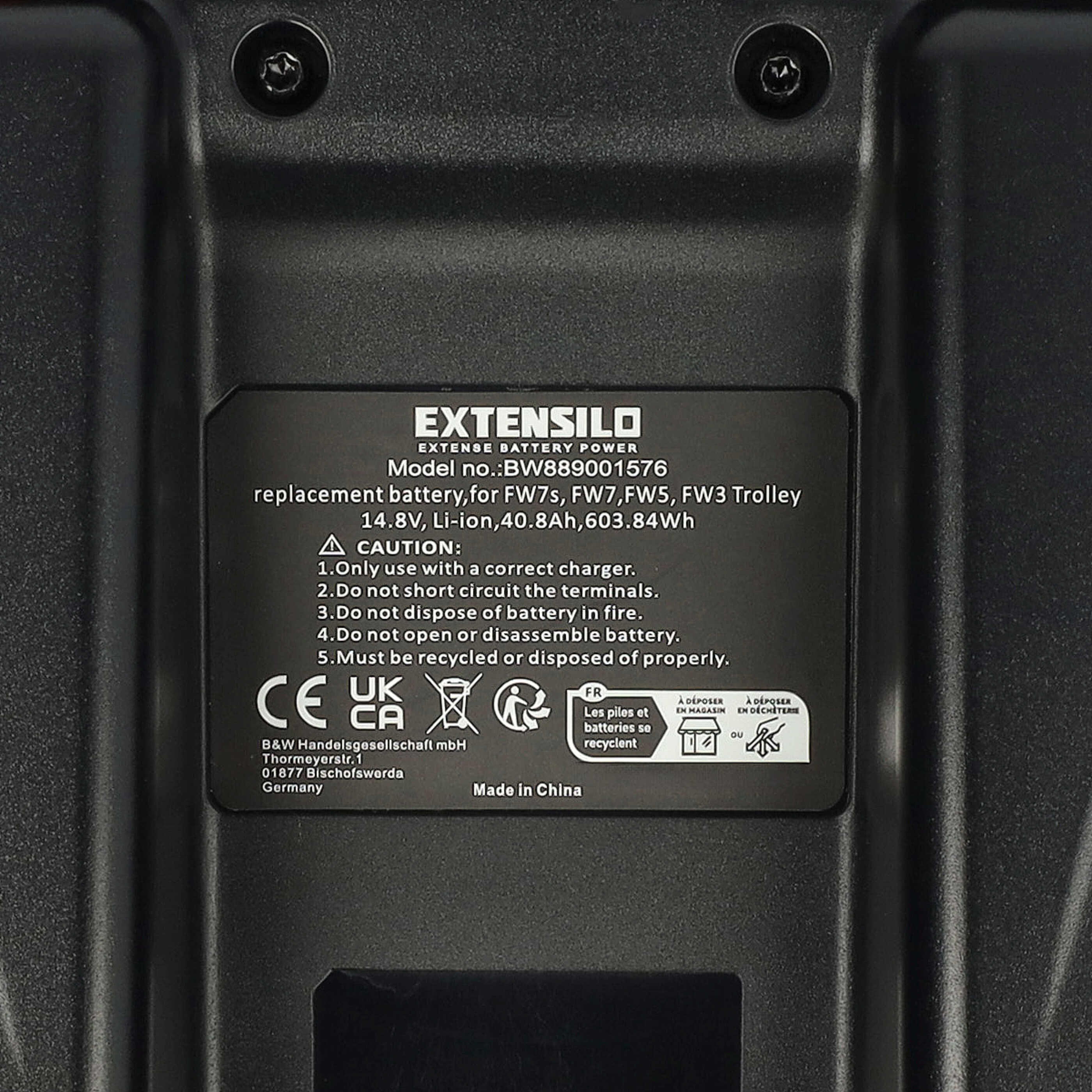 Batteria per portamazze elettrico sostituisce PowaKaddy PK3583, 4S8P - 40800mAh 14,8V Li-Ion caricatore