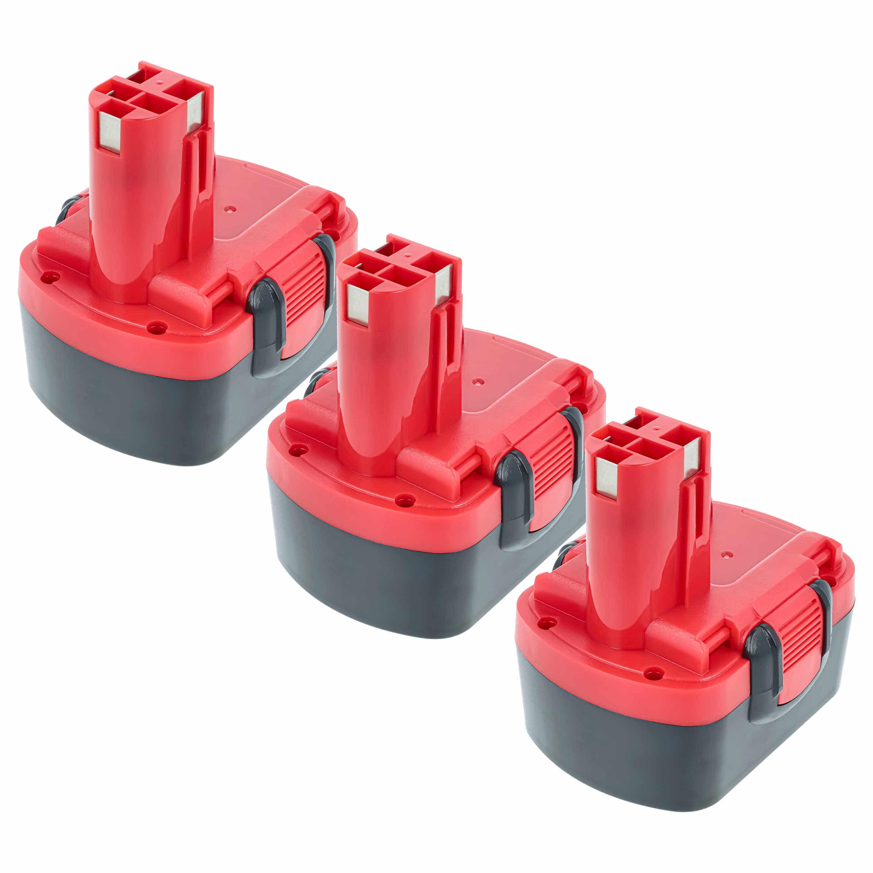 3x Battery replaces Bosch 2 607 335 263, 1617S0004W Electric Power Tool - 3300 mAh, 14.4 V, NiMH
