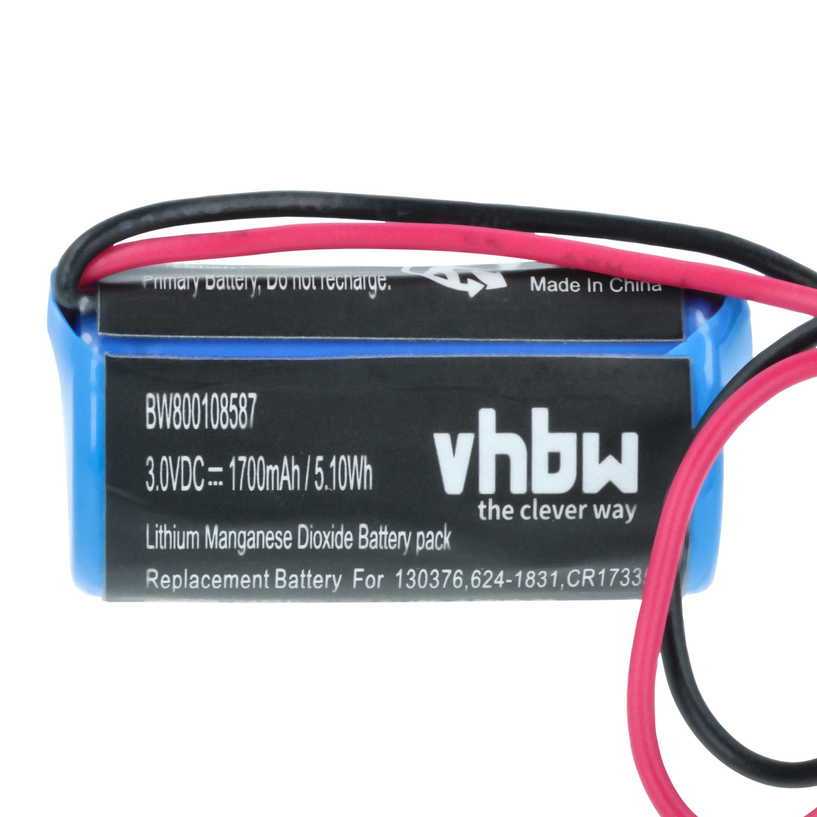 Industrial Controller 5x Battery replaces Mitsubishi 624-1831, BKO-C10811H03, 130376 - 1700mAh 3V Li-MnO2