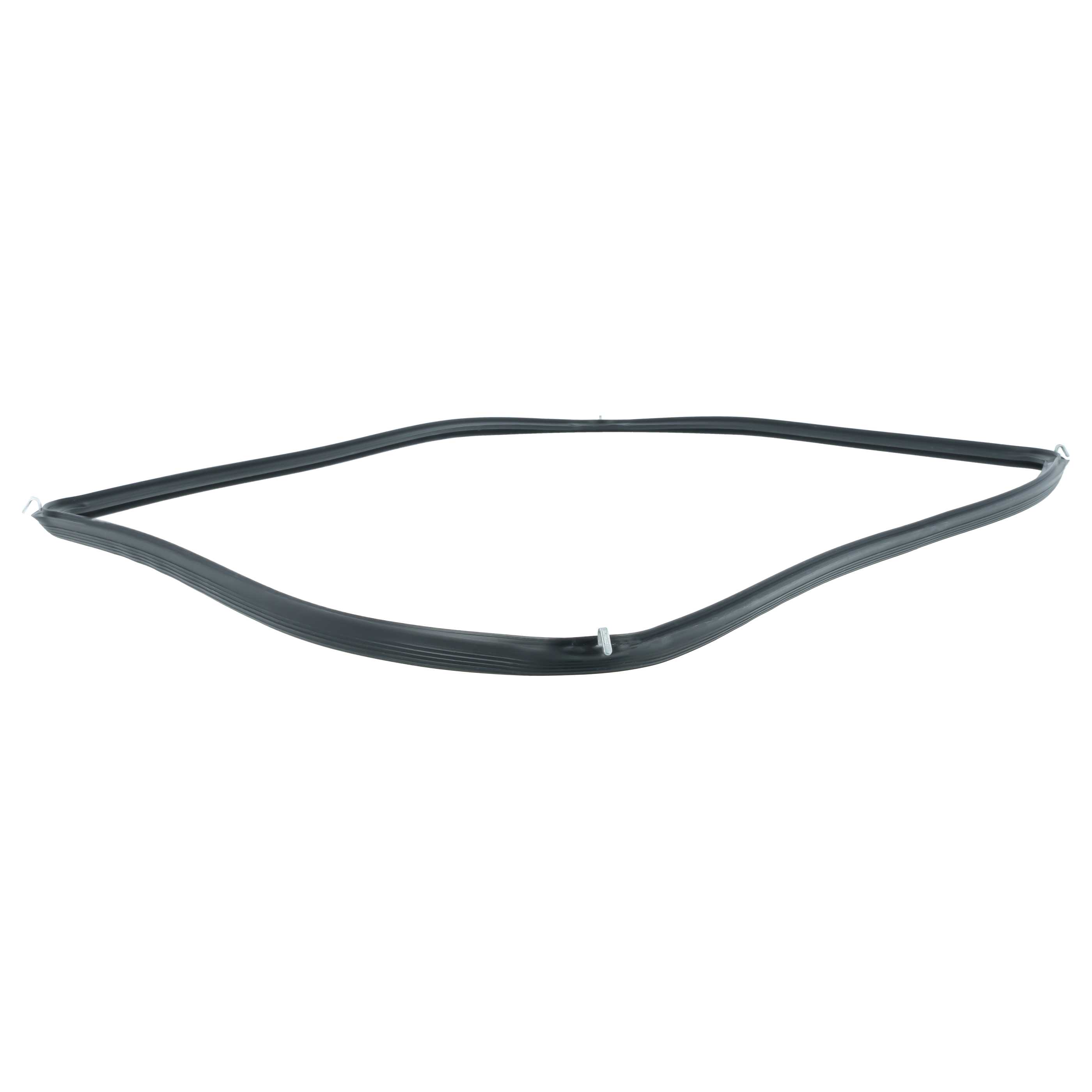 Oven Door Seal + Angled Corner Hooks replaces Arcelik 255440101 for Brandt etc. - 44 x 34 cm Black