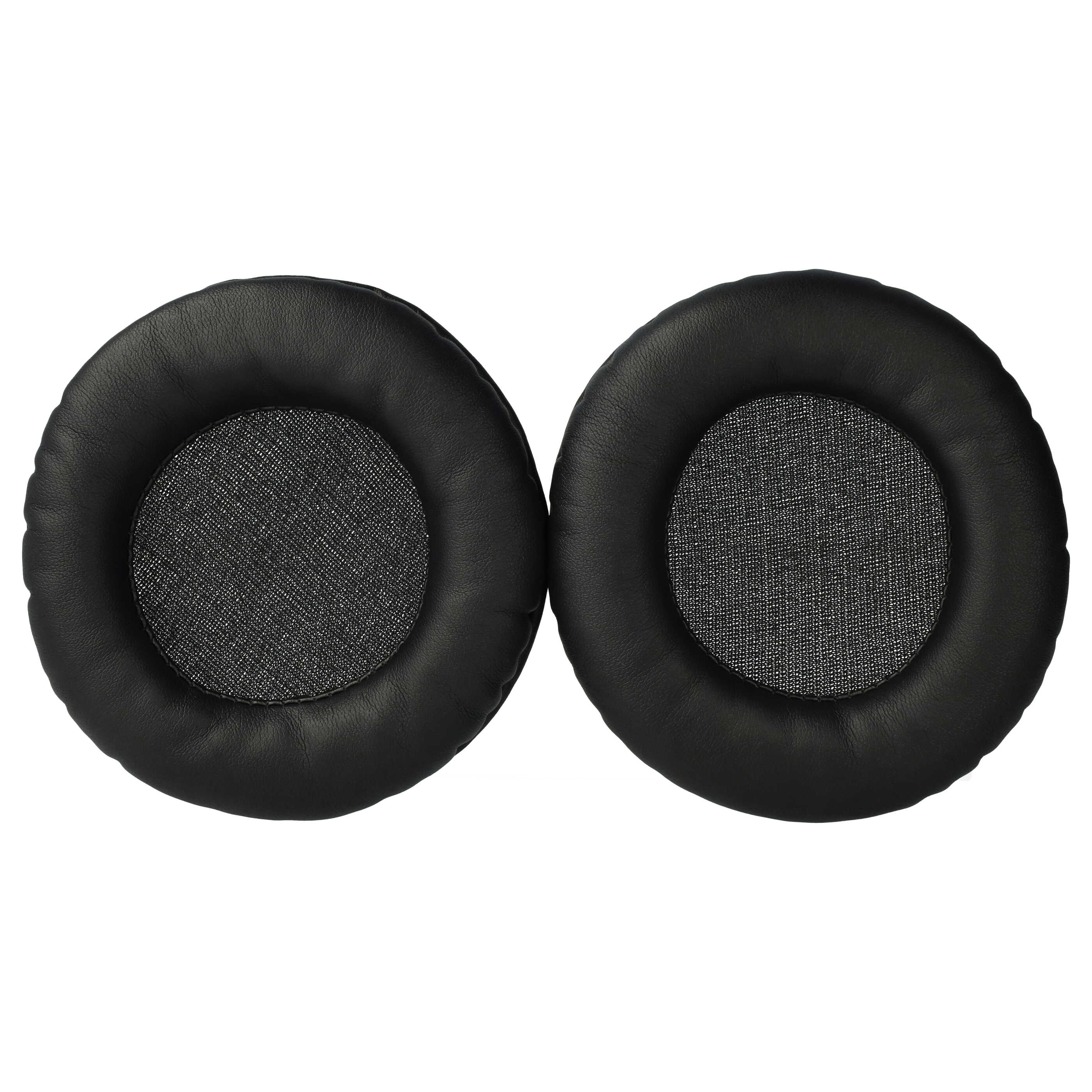 2x Coussinets d'oreille pour casque Technics RP-DH1200 - Avec mémoire de forme, polyuréthane / mousse noir