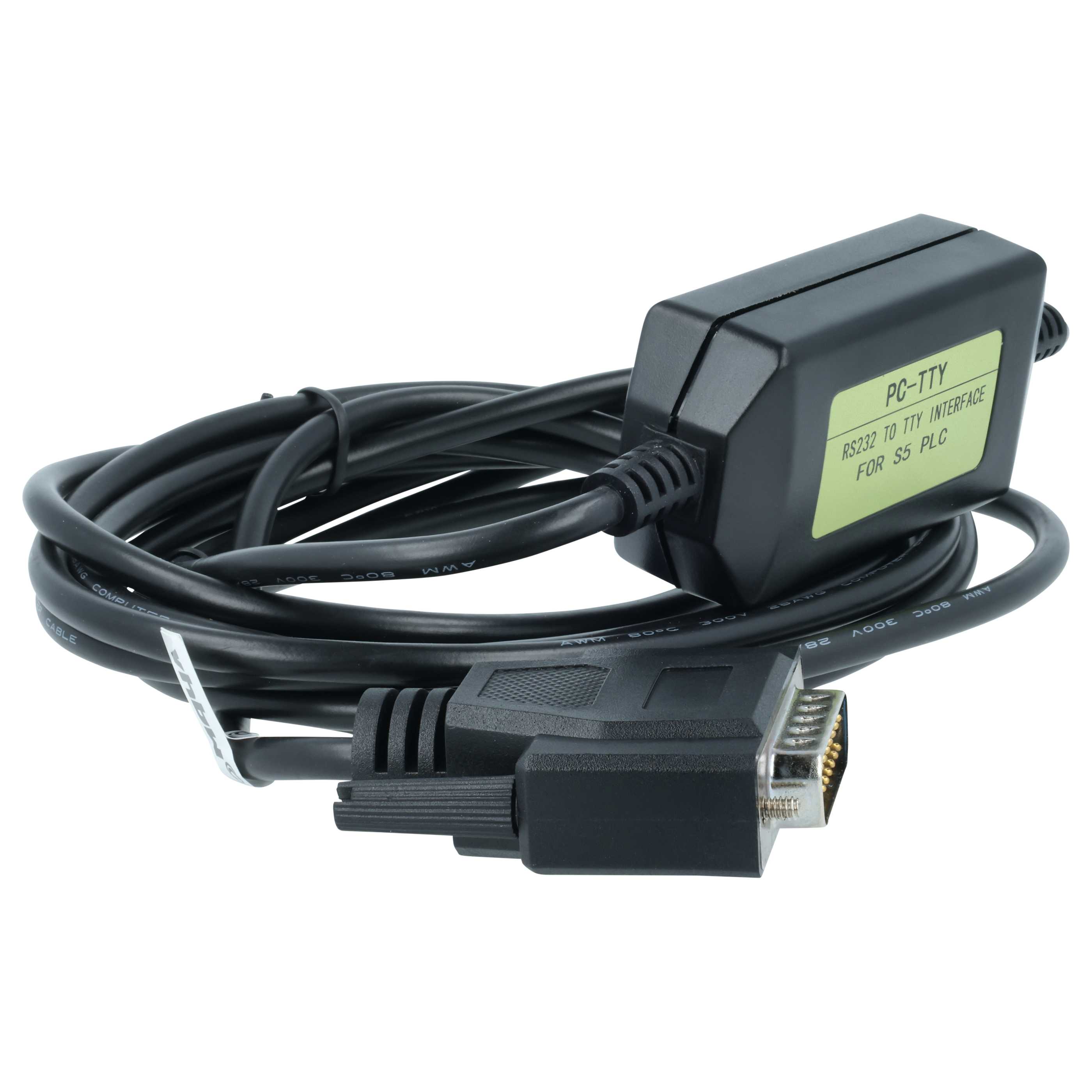 Programmierkabel RS-232 passend für Siemens Simatic S5 100U Peripheriegerät - Adapter 14,2cm Schwarz