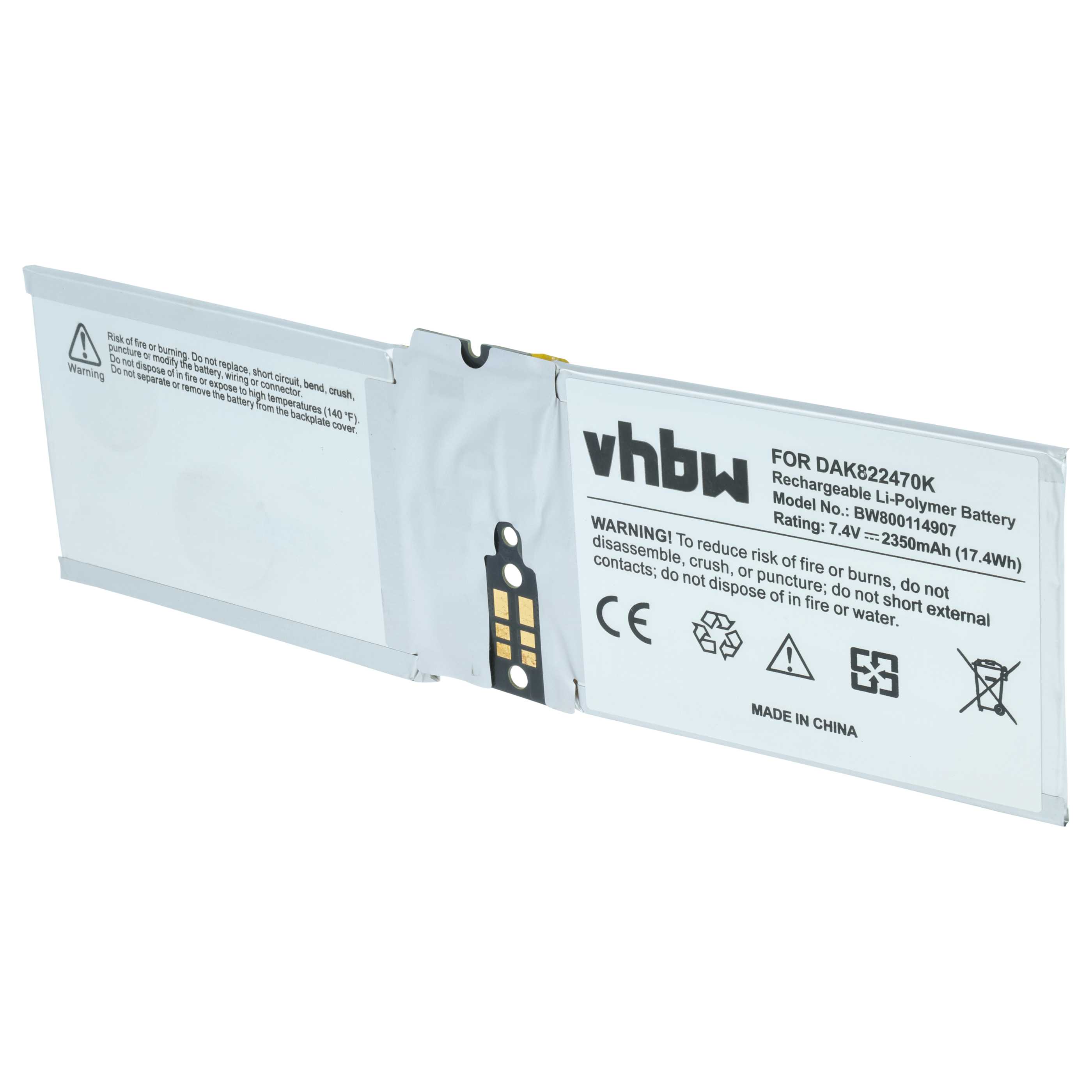 Batteria per tablet sostituisce Microsoft G3HTA044H, G3HTA045H, DAK822470K, G3HTA020H - 2350mAh 7,4V Li-Poly