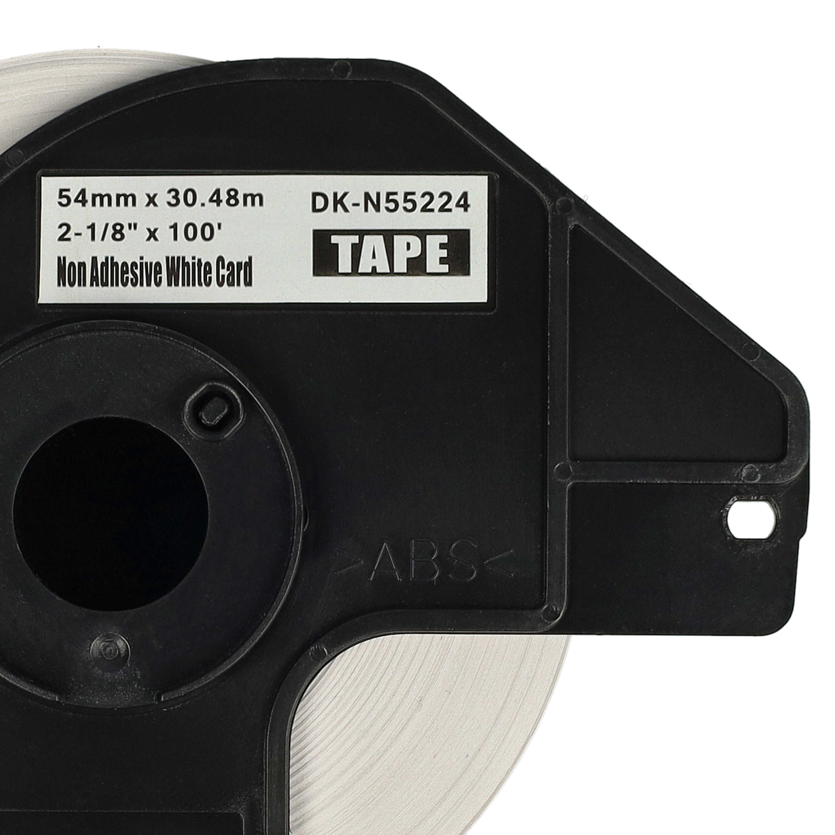 Etiketten als Ersatz für Brother DK-N55224 Etikettendrucker - 54mm x 30,48m + Halter