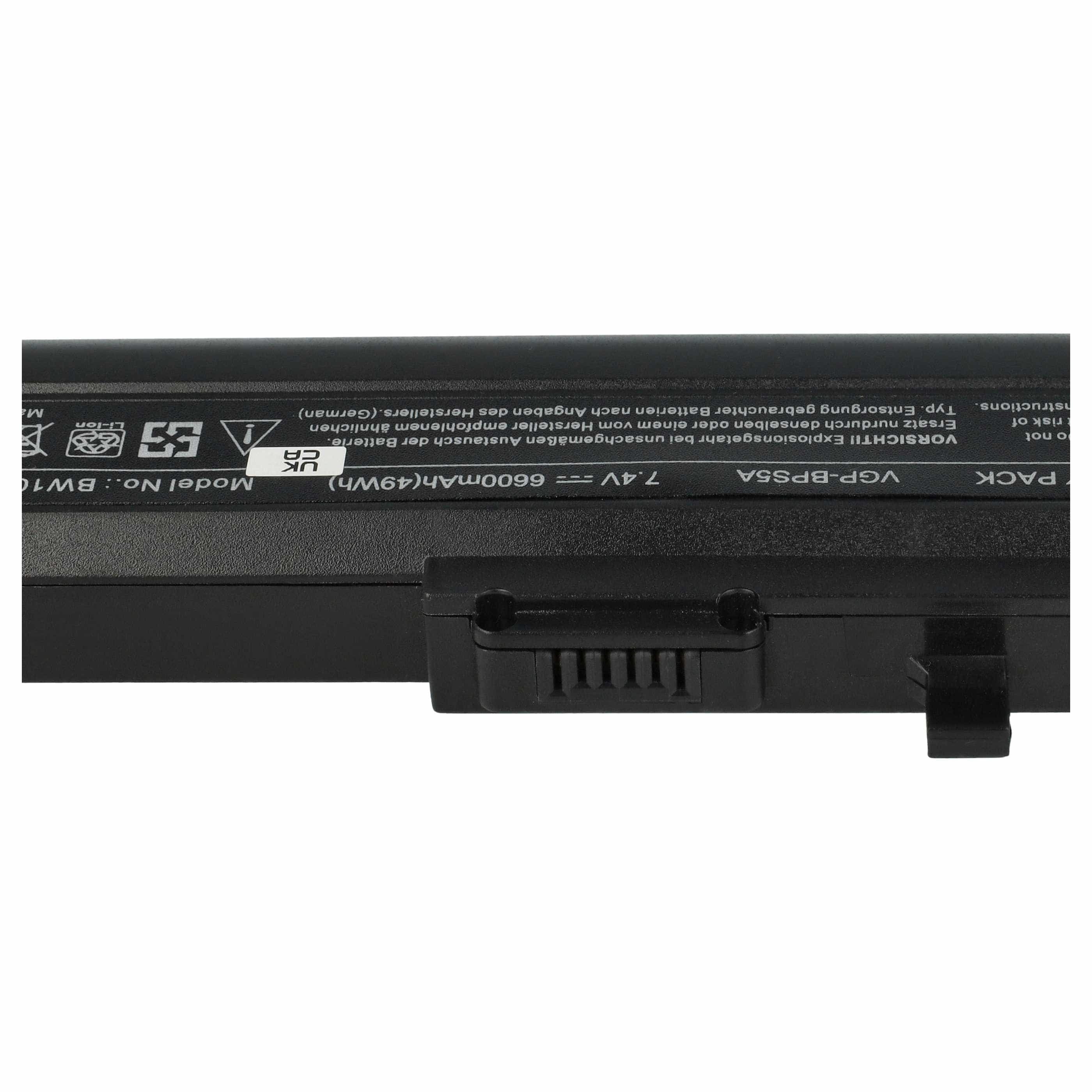 Akumulator do laptopa zamiennik Sony VGP-BPS5, VGP-BPL5, VGP-BPL5A, VGP-BPS5A - 6600 mAh 7,4 V Li-Ion, czarny
