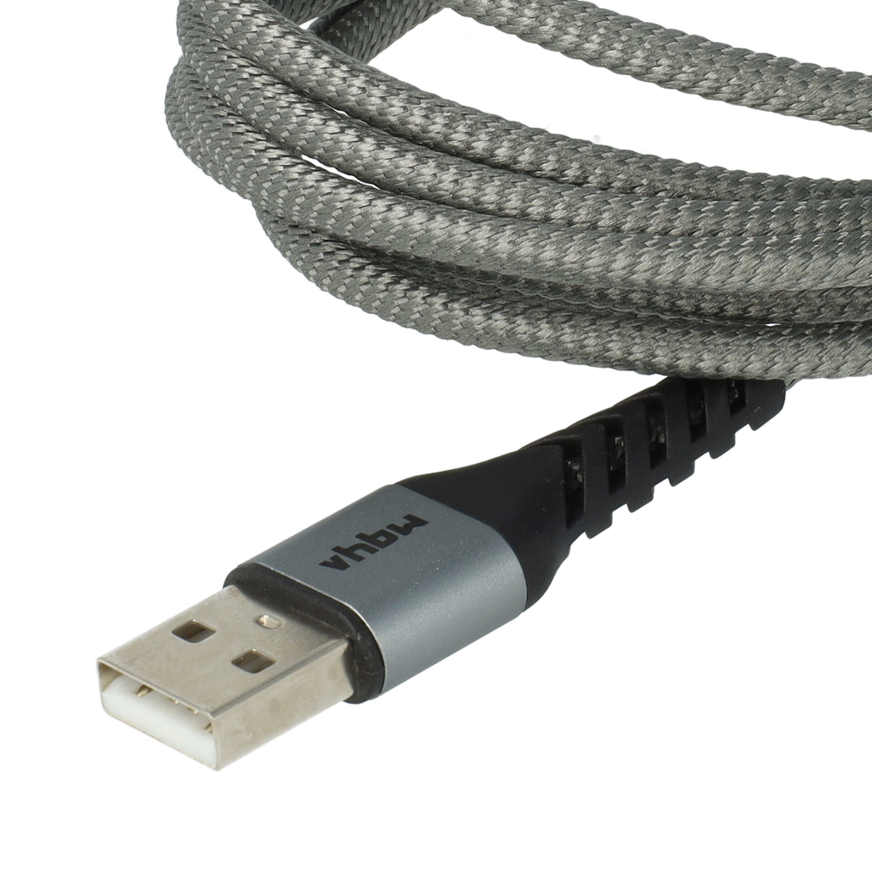 3x Lightning Kabel auf USB A passend für Apple AirPods Apple iOS Geräte - Schwarz Grau, 180cm