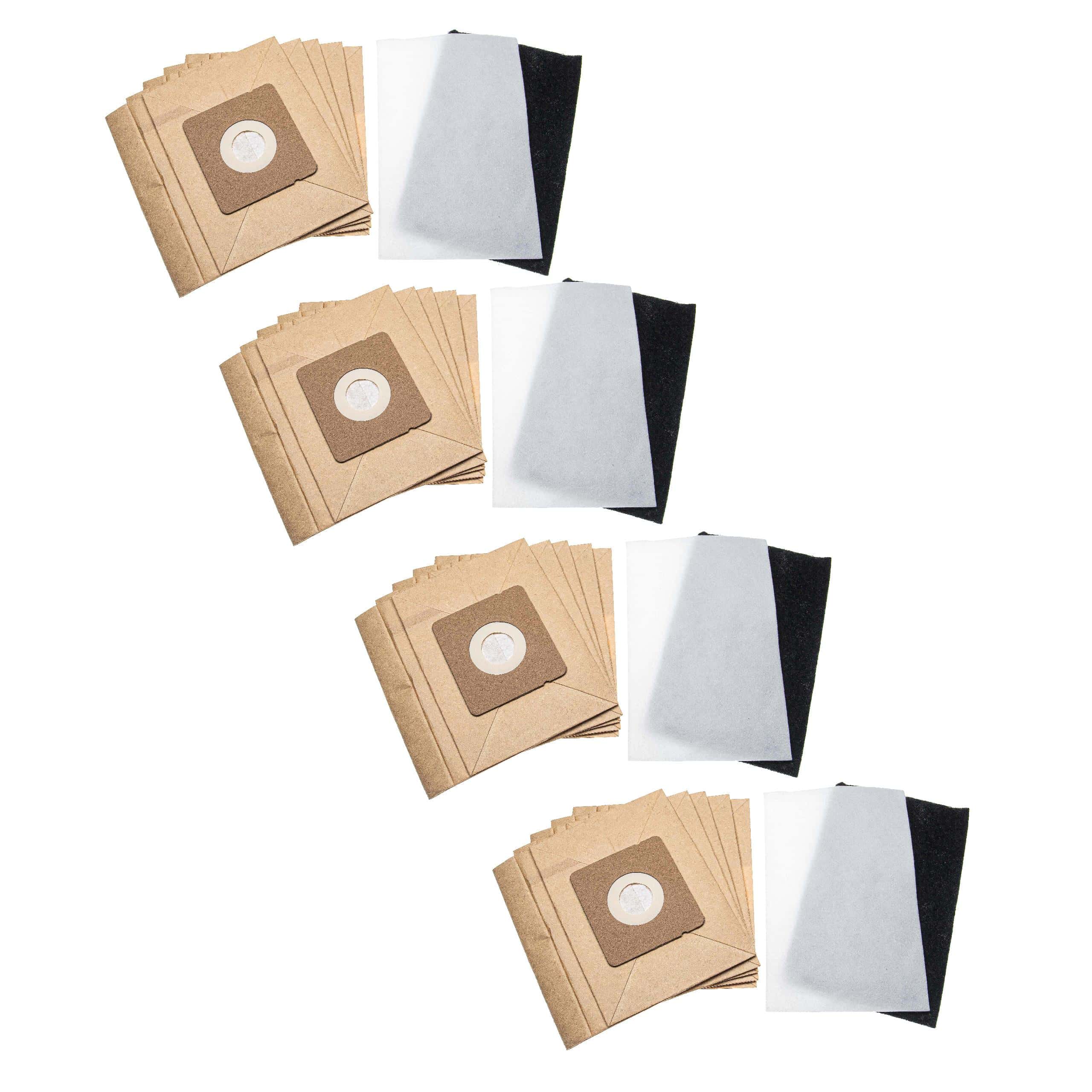 Kit filtre + sac 24 pcs (papier) remplace Rowenta 832696, 900 19 58-45/4, 900196441/1 pour aspirateur Moulinex