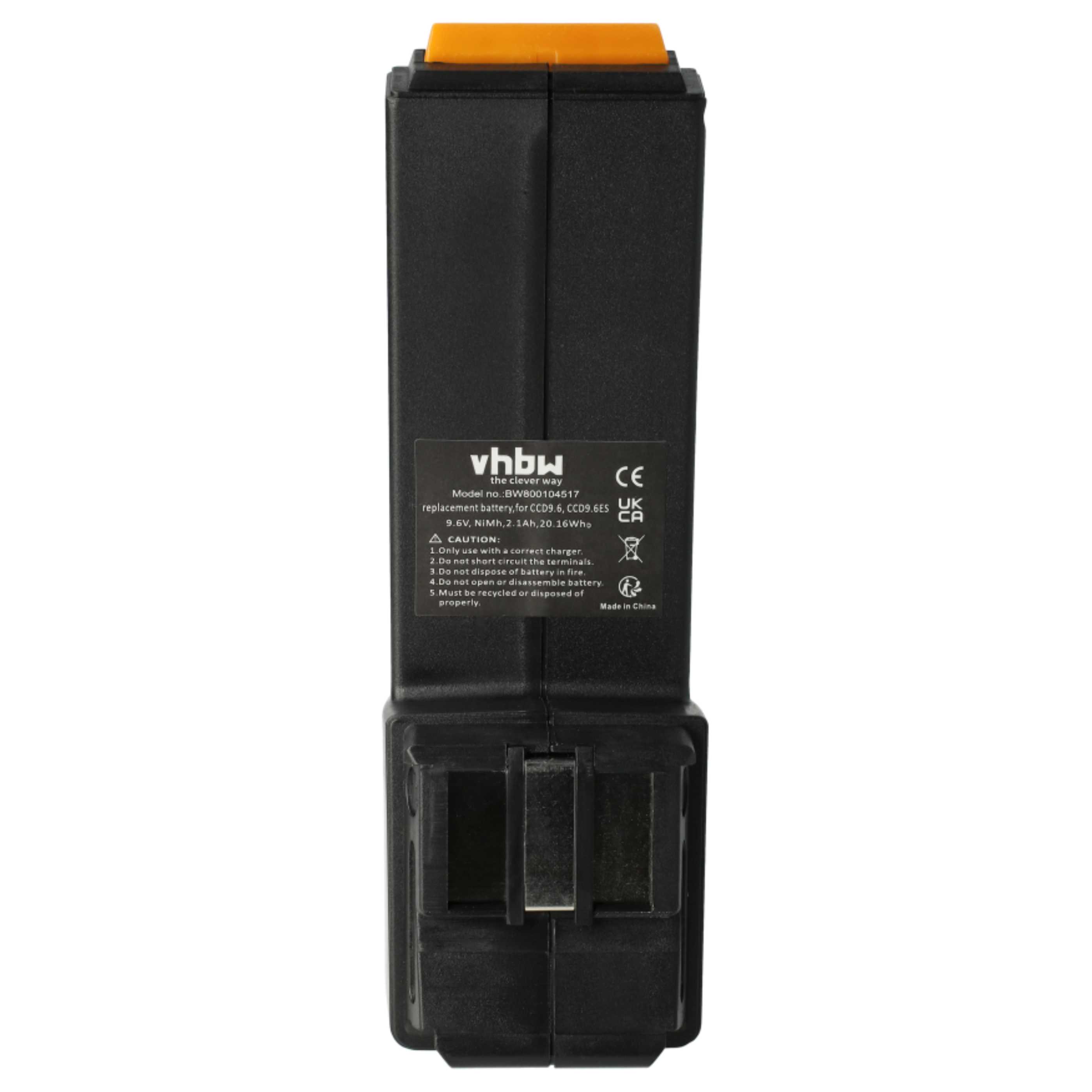 Batteries (2x pièces) remplace Festo / Festool CCD9.6ES, CCD9.6 pour outil électrique - 2100 mAh, 9,6 V, NiMH