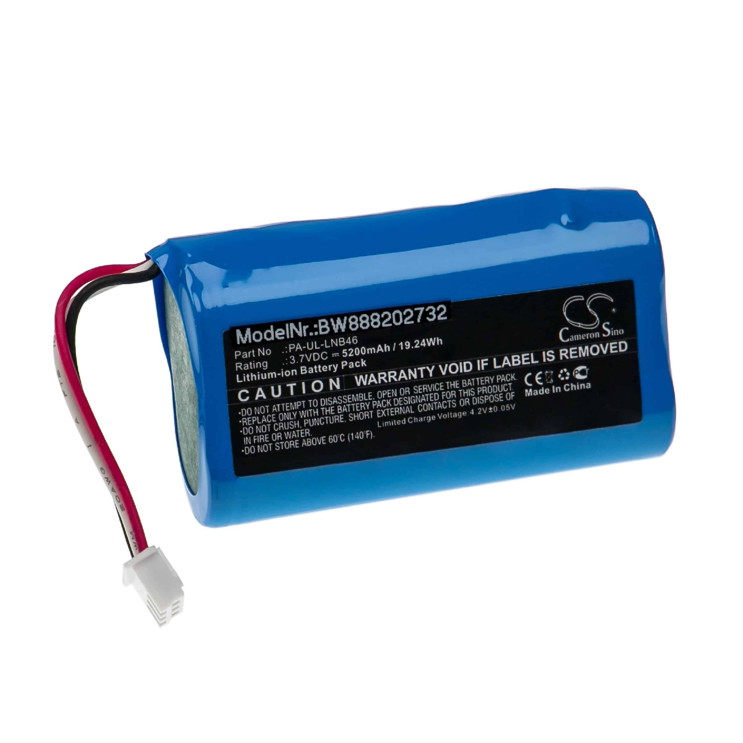Batterie pour Fey Elektronik PA-UL-LNB46 - 5200mAh 3,7V Li-ion, 2x cellules