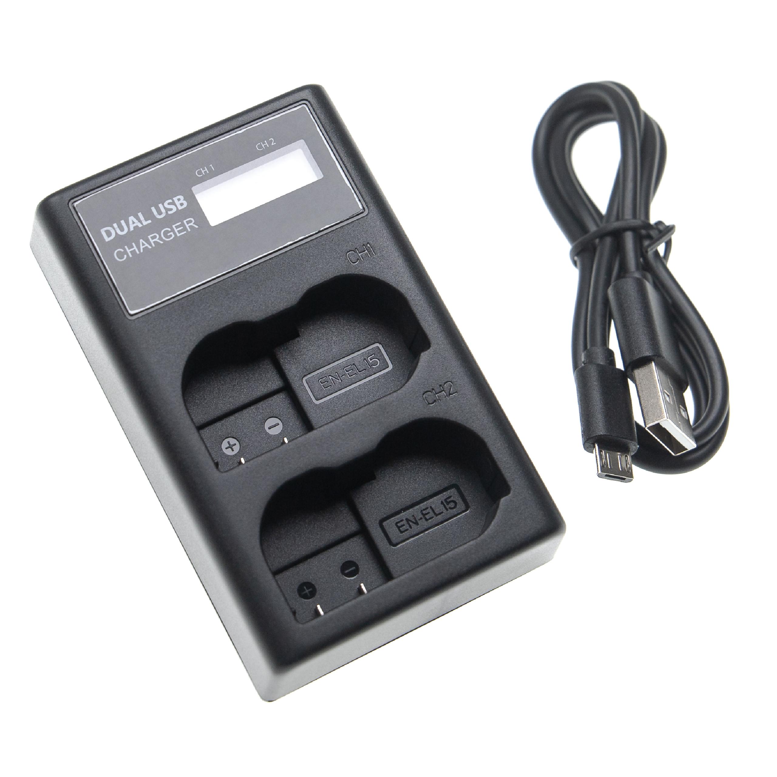 Battery Charger replaces Nikon MH-25, MH-25a suitable for D810a Camera etc. - 0.5 A, 8.4 V