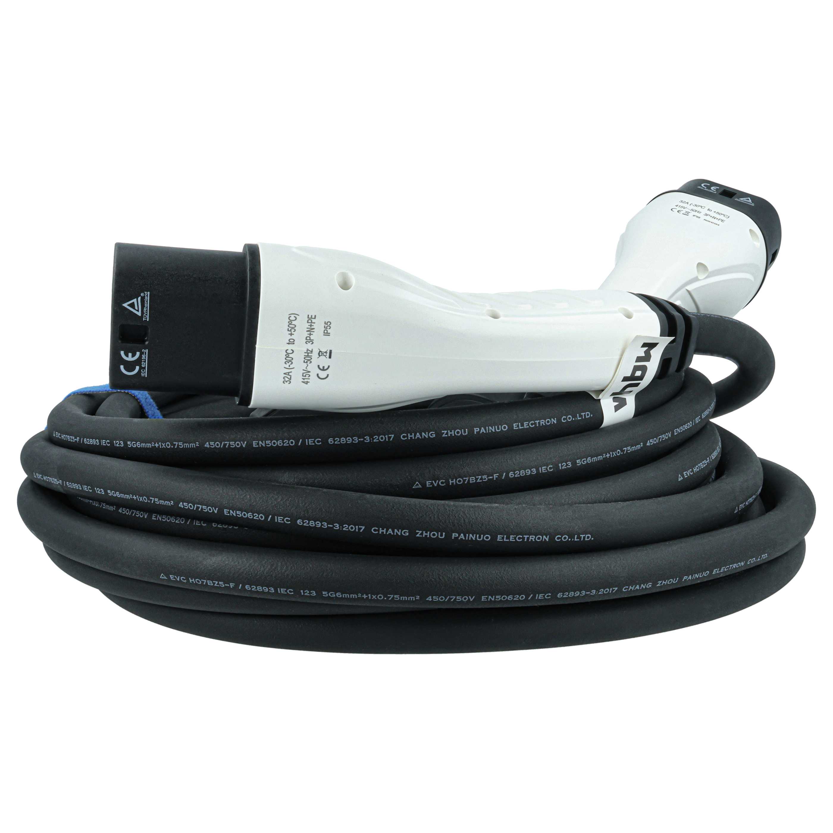 Charging Cable for Renault Zoe Electric Car etc. - Type 2 to Type 2 Cable, 3-phase, 32 A, 22 kW, 10 m