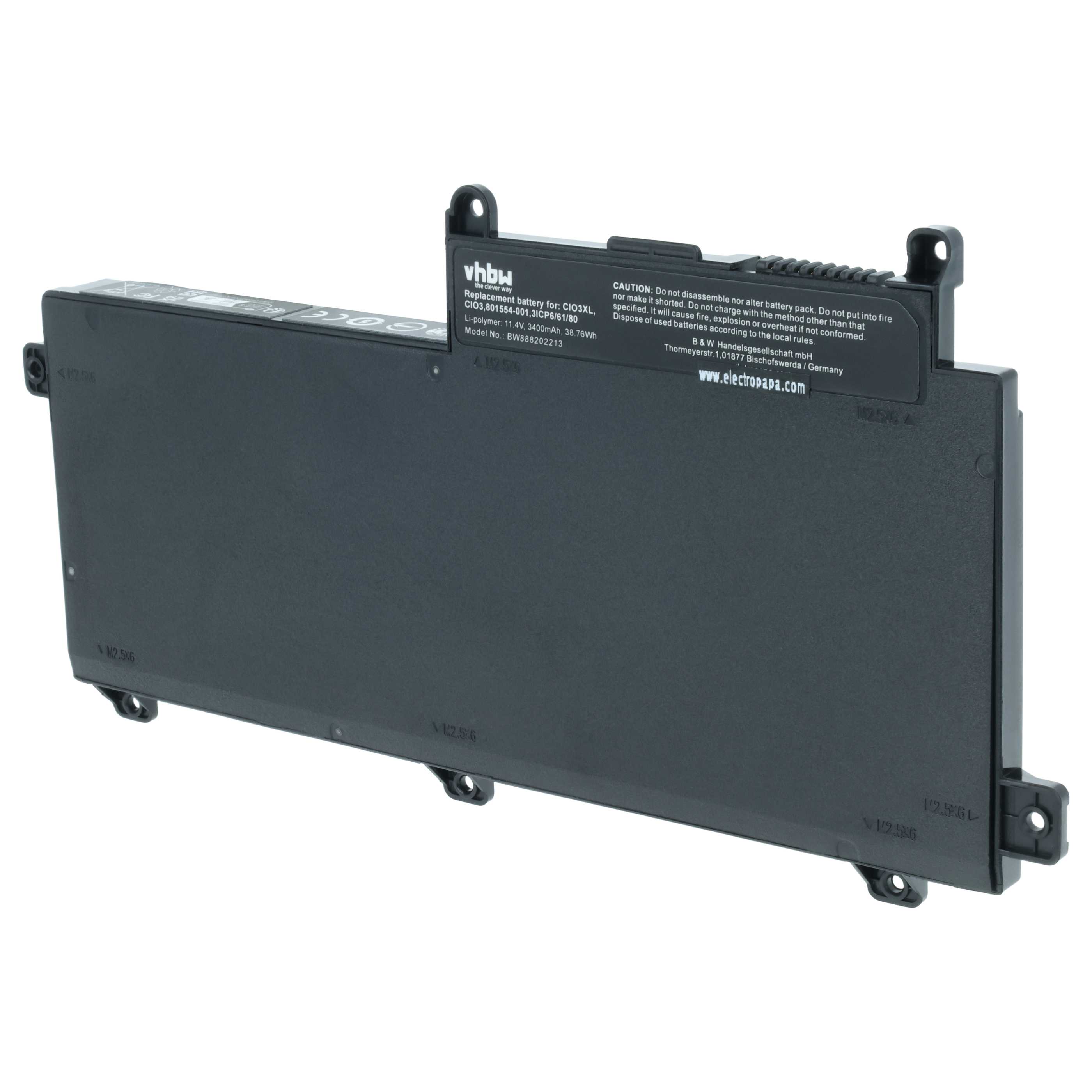 Akumulator do laptopa zamiennik HP 801517-222, 801517-221, 801517-232, 801517-231 - 3400 mAh 11,4 V LiPo