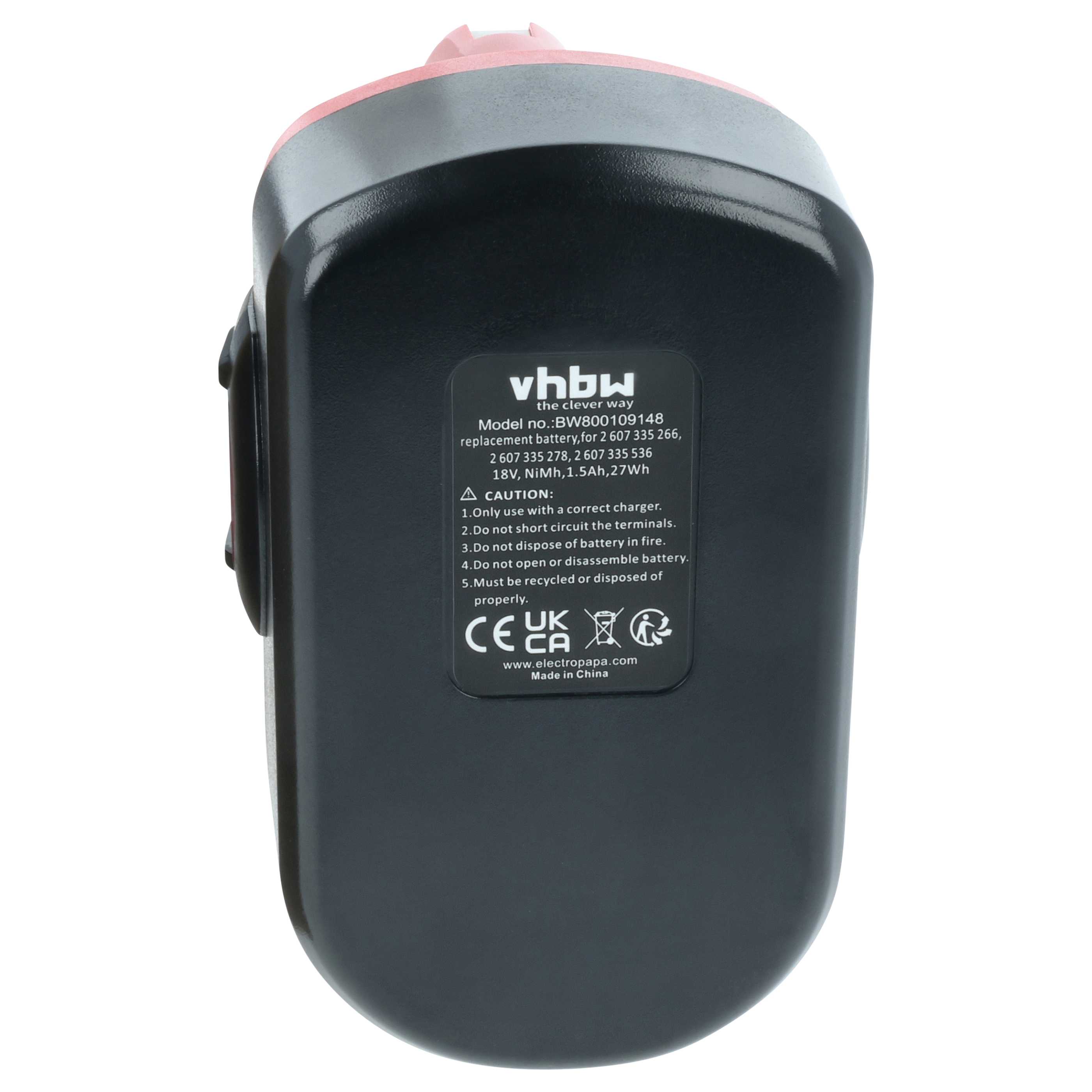 Battery replaces Bosch 2 607 335 266, 2 607 335 278, 2607335535 Electric Power Tool - 1500 mAh, 18 V, NiMH