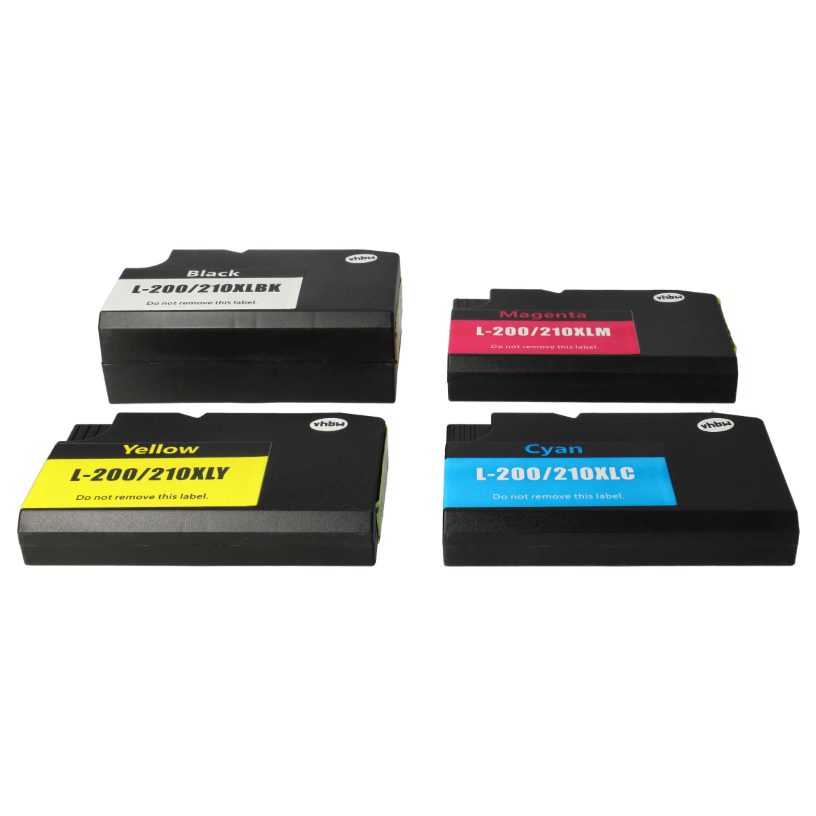 Set de 8x cartuchos de tinta reemplaza Lexmark 14L0174E, 14L0175E para impresora - B/C/M/Y 370 ml + chip
