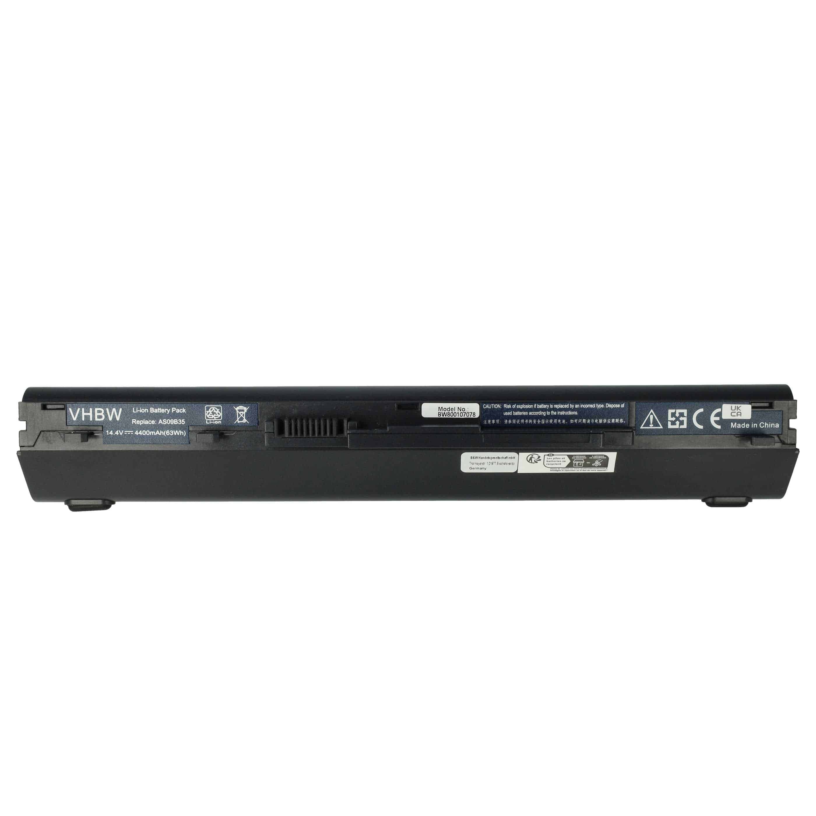 Akumulator do laptopa zamiennik Acer AS10I5E - 4400 mAh 14,8 V Li-Ion, czarny
