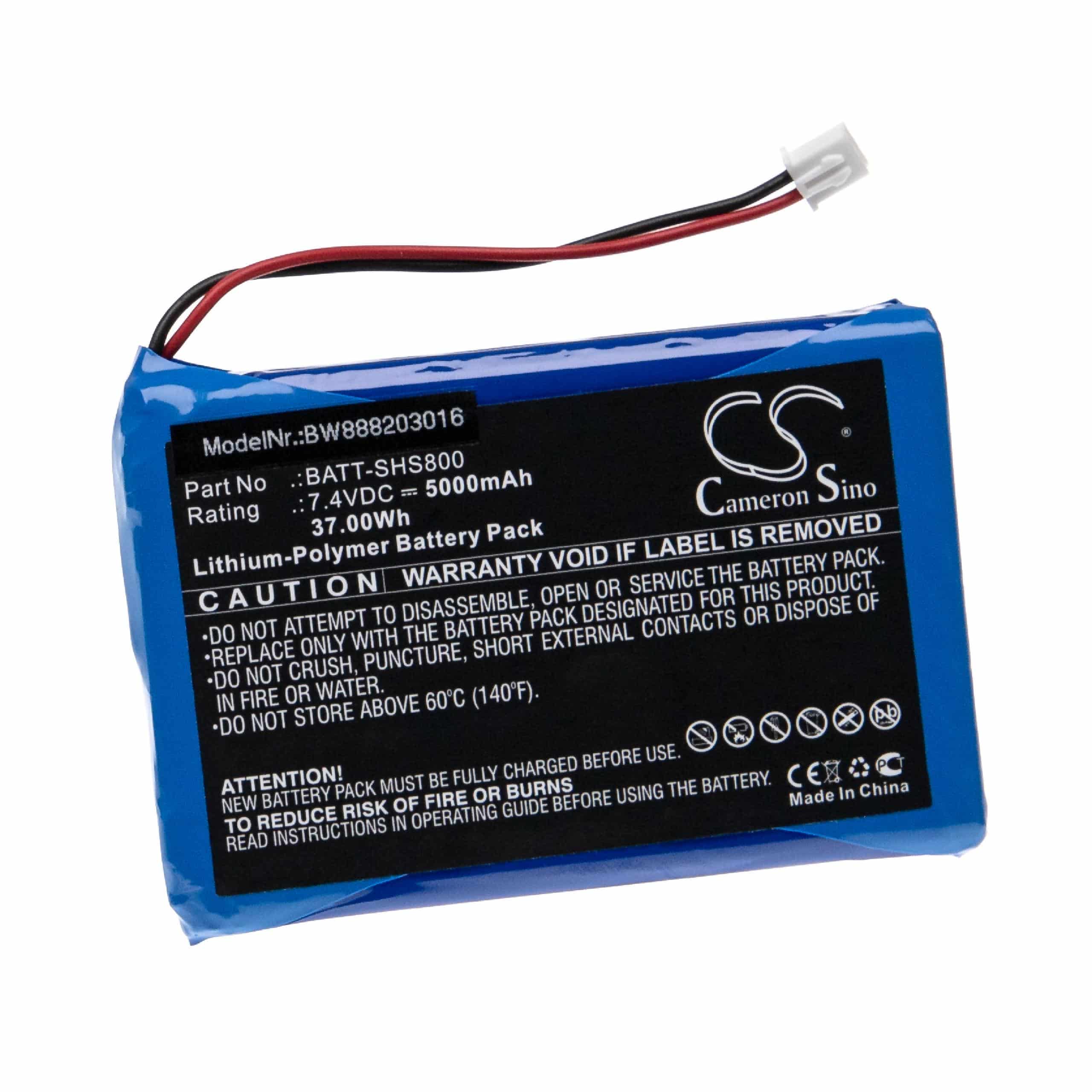 Batteria per dispositivo di misurazione sostituisce Siglent BATT-SHS800 Siglent - 5000mAh 7,4V Li-Poly